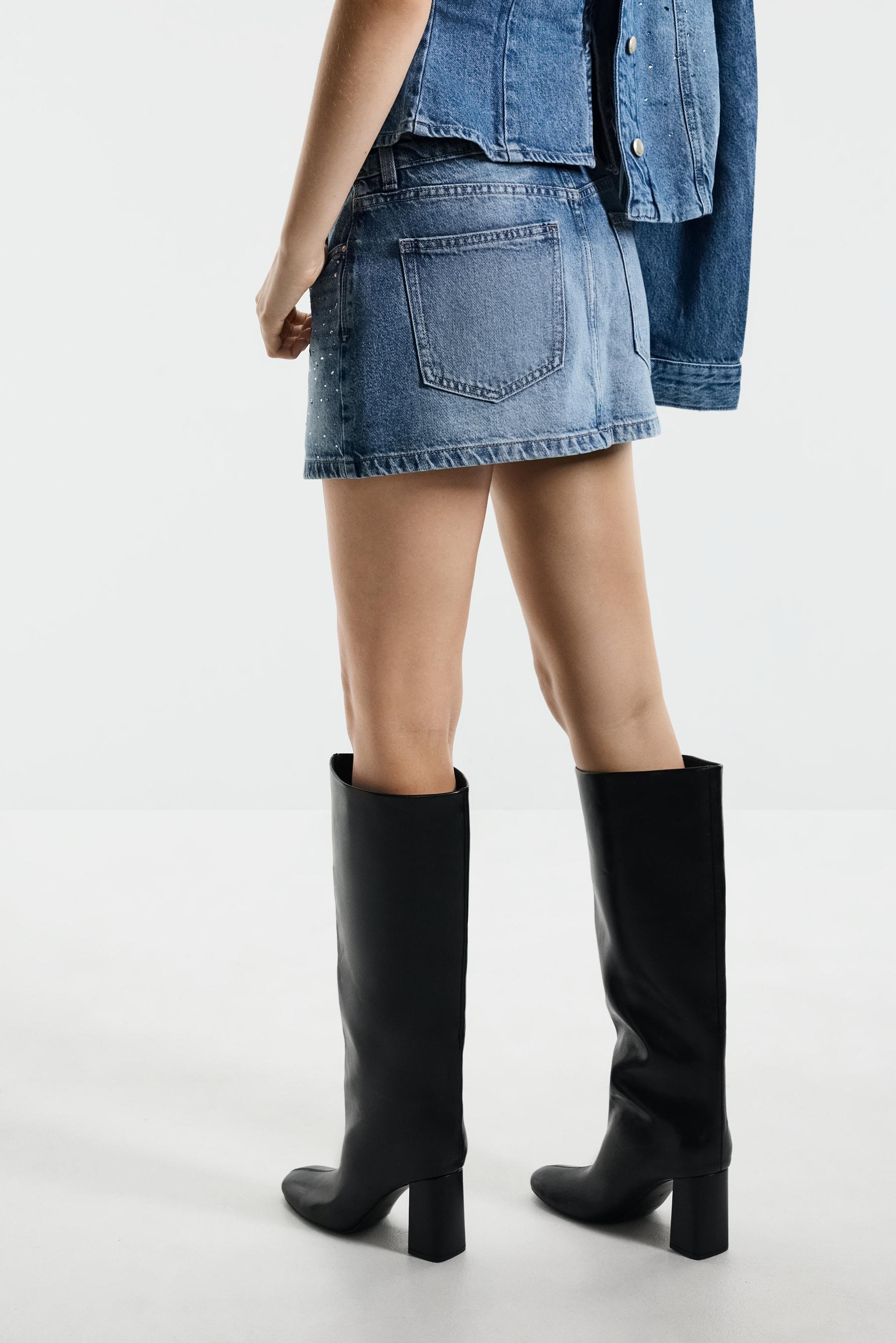 Rhinestone skort — DARK BLUE