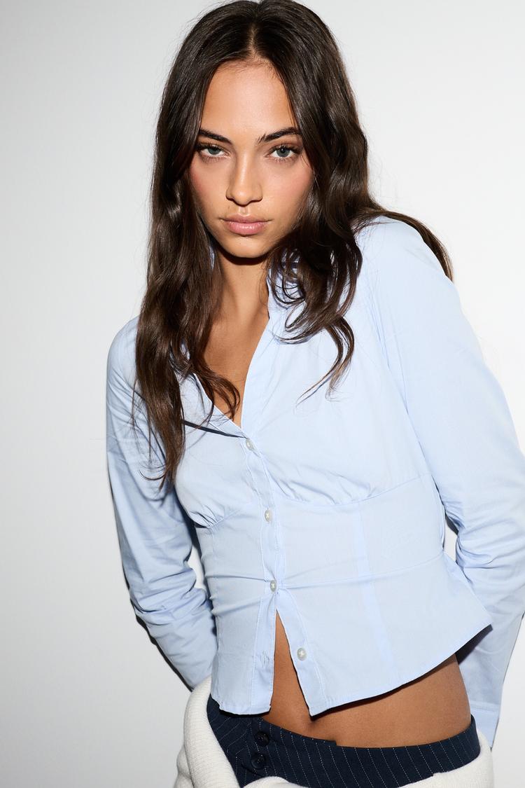 Poplin shirt — STRIPED