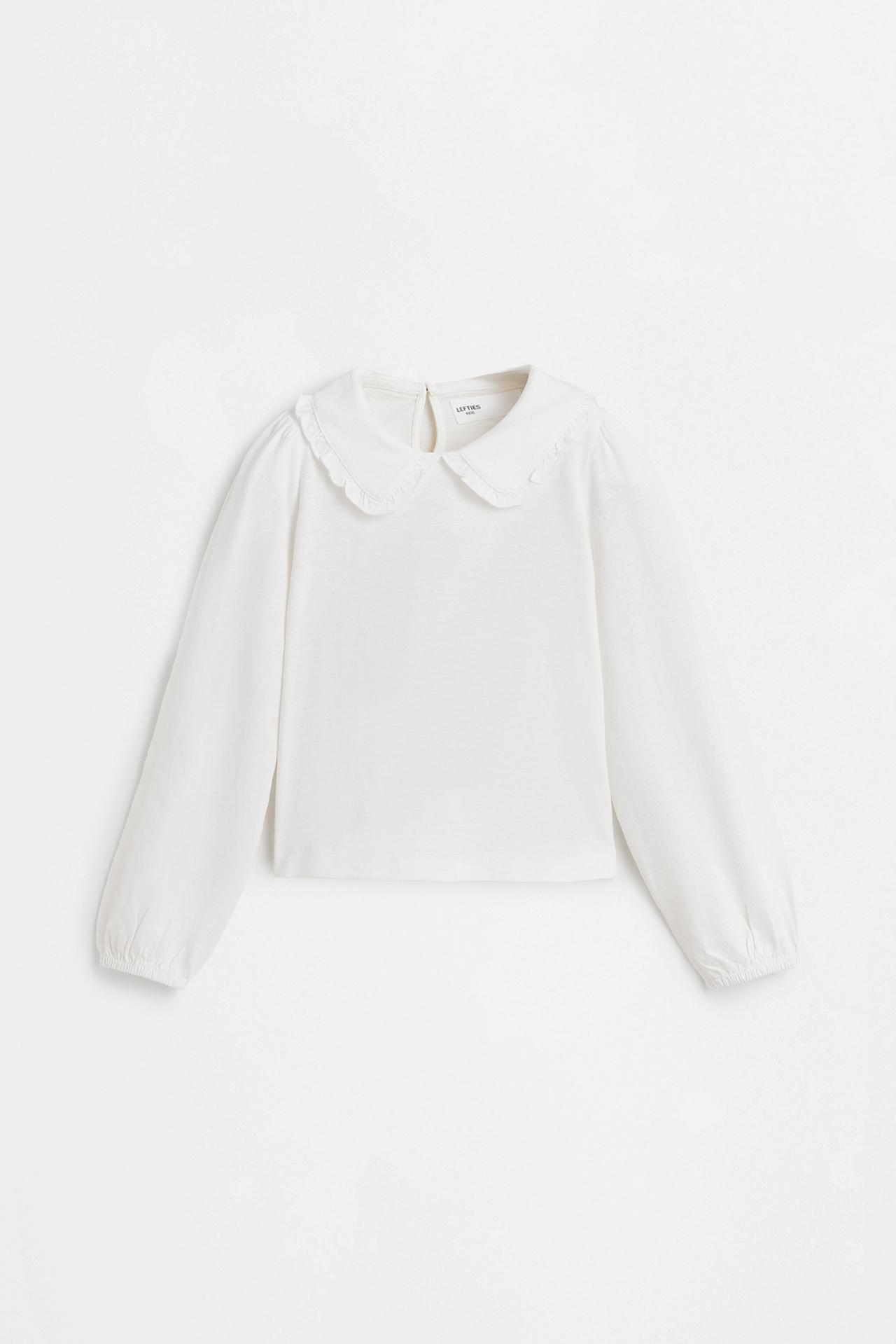 Peter Pan collar T-shirt — OFF WHITE