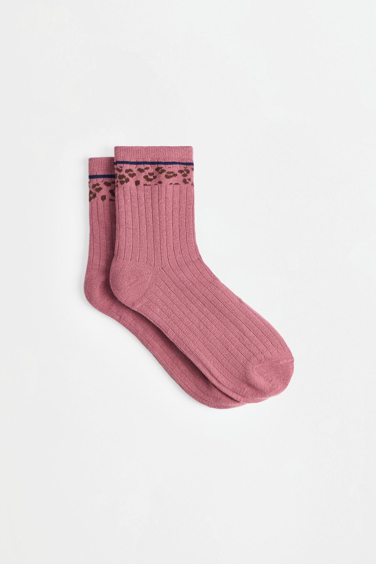 Shimmer ankle socks (7-pack) — LEOPARD PRINT