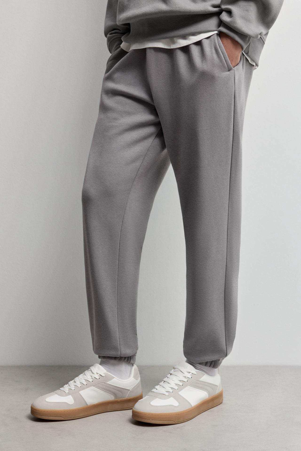 Slim fit tracksuit bottoms — MEDIUM GREY