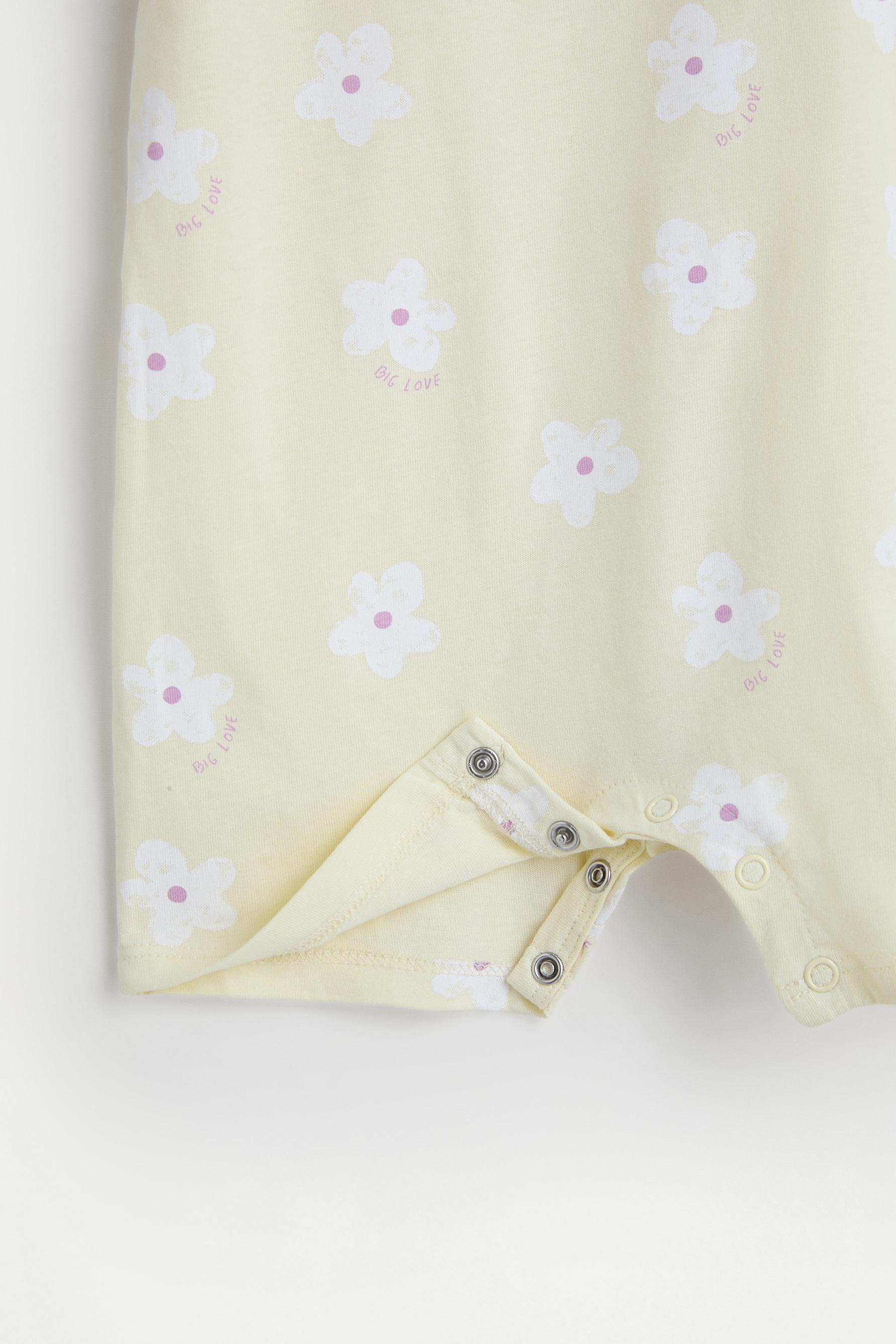 Printed sleepsuit — PASTEL YELLOW
