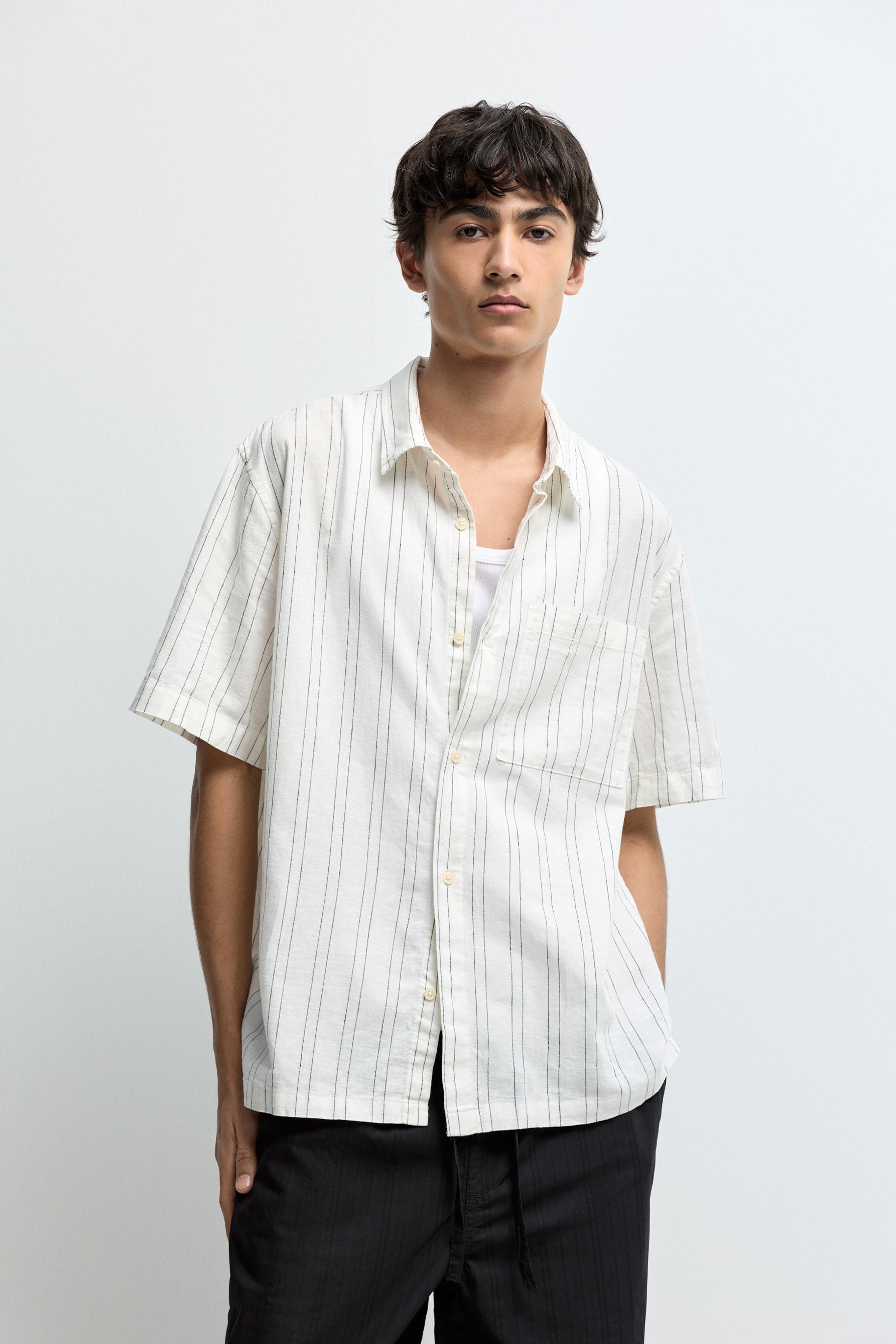 Camisa rayas lino - algodón