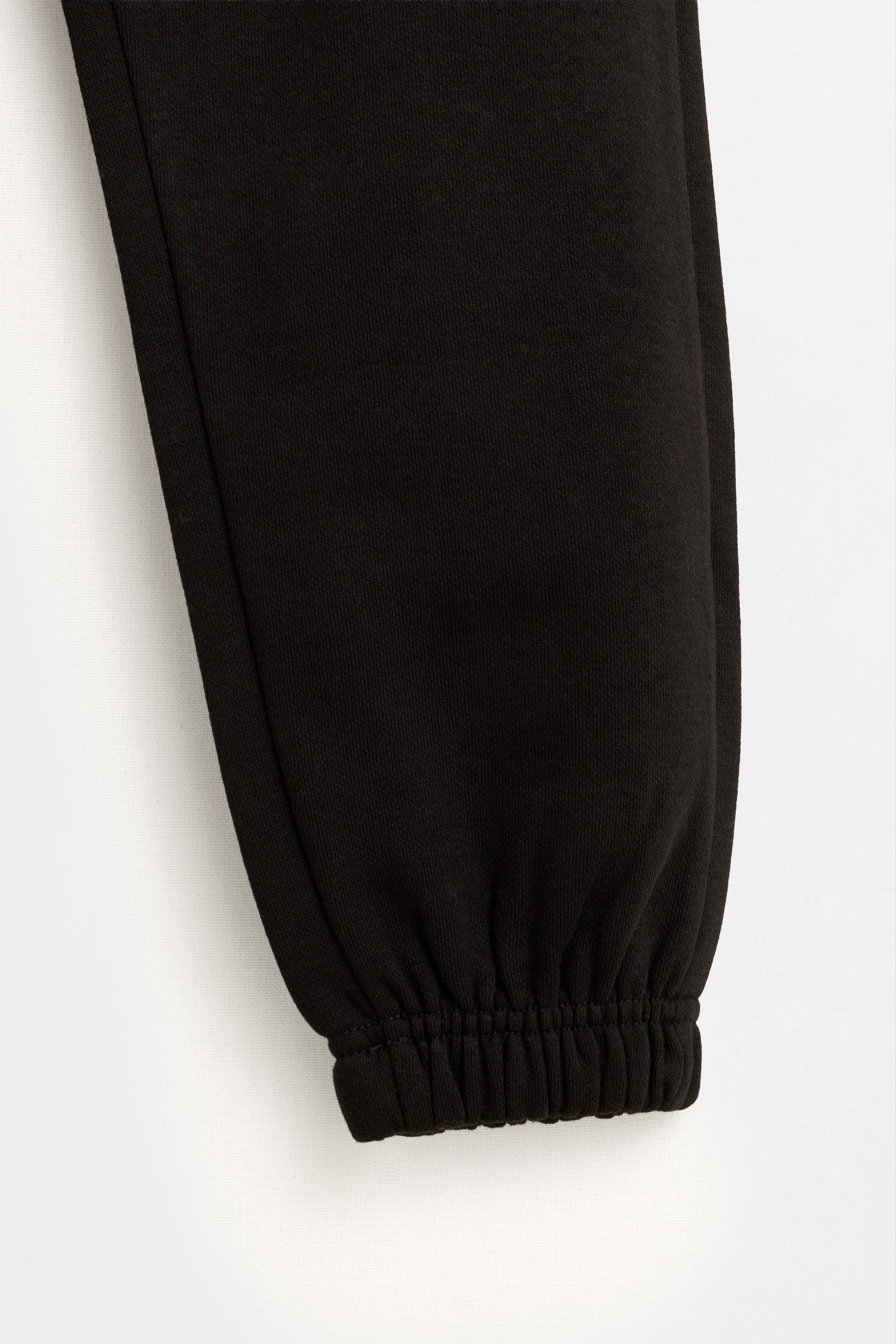 Pack of 2 plain plush trousers — BLACK