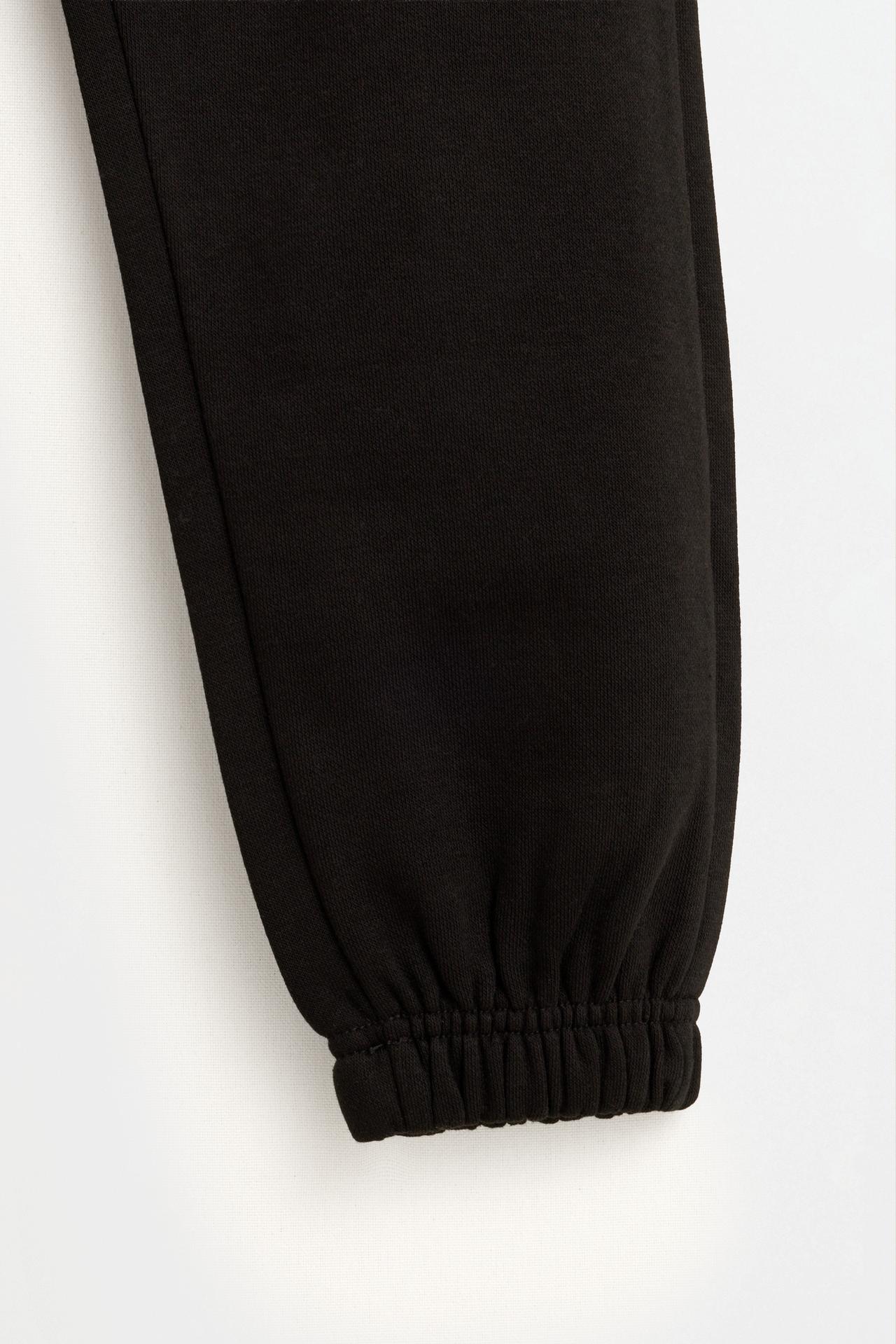 Pack of 2 plain plush trousers — BLACK