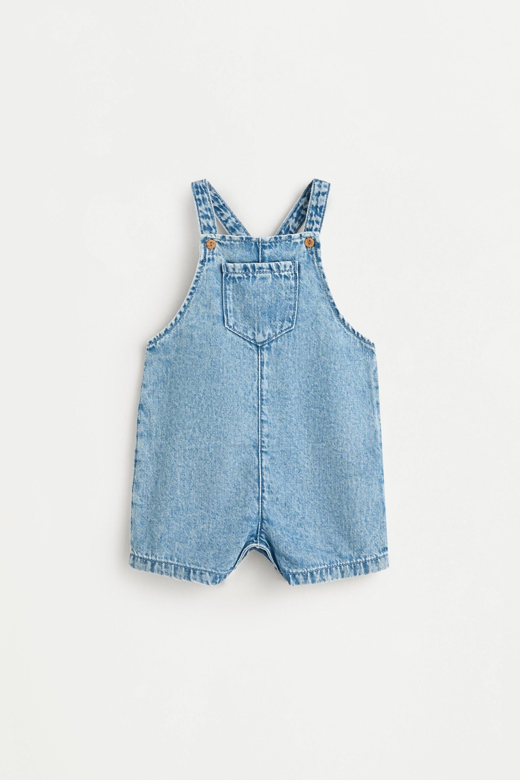 Short denim dungarees — BLUE