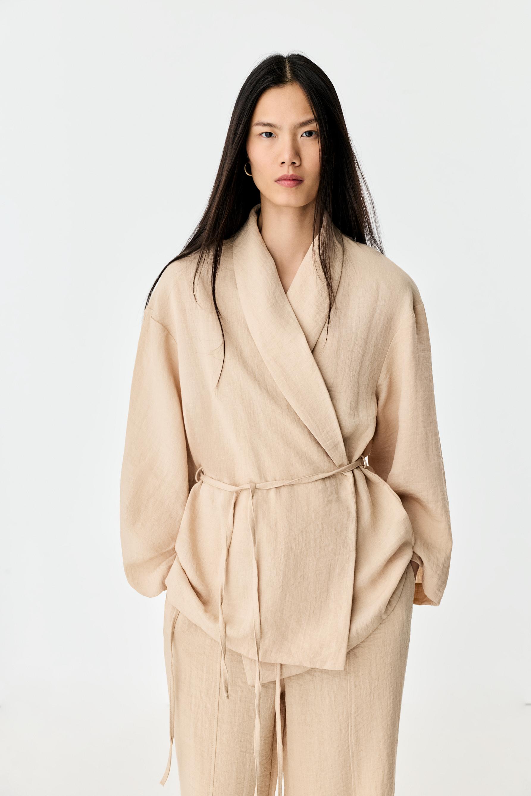 HYEON ヘヨン　ted stole / beige Dökümlü kimono - Topuklu Ayakkabı - AYAKKABI - Kadın | LEFTIES Turkey