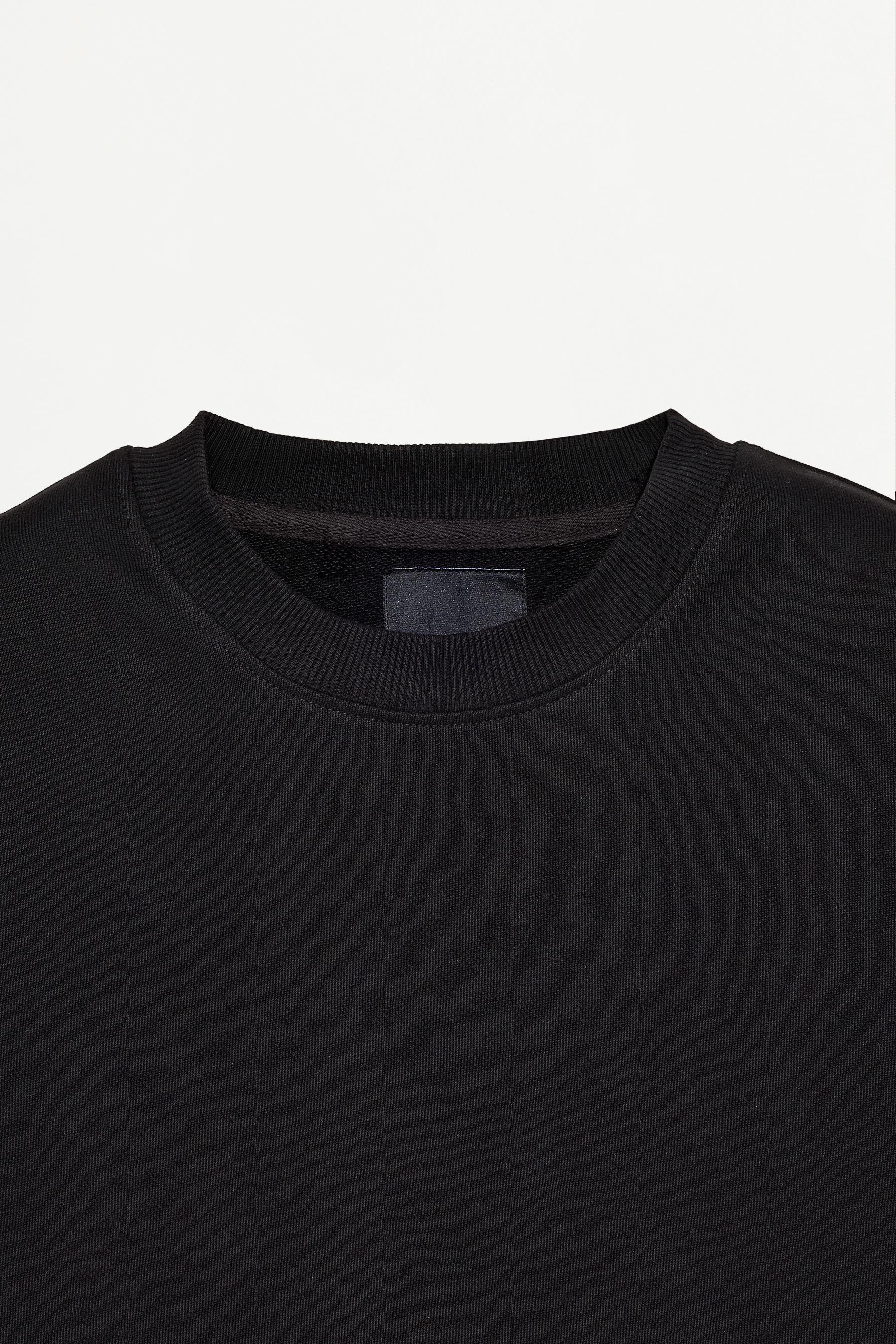 Short sleeve sweatshirt — BLACK