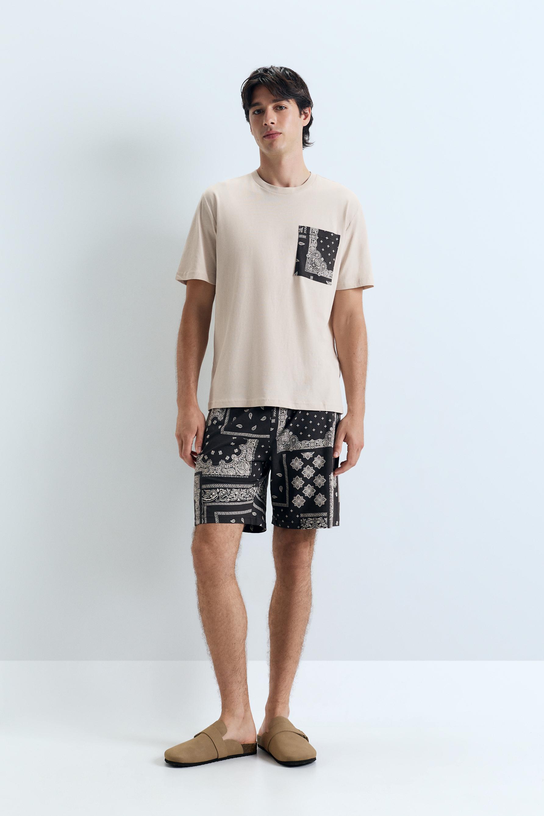 Pijama corto bolsillo