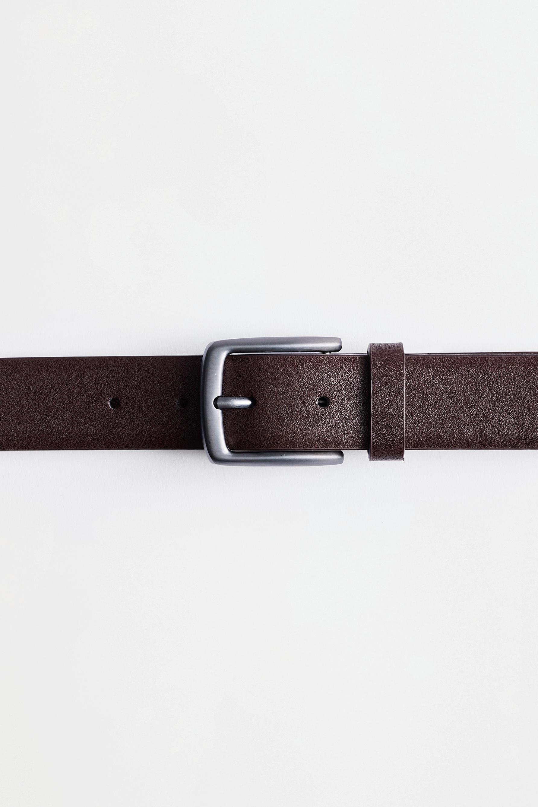 Smooth belt — CHOCOLATE BROWN