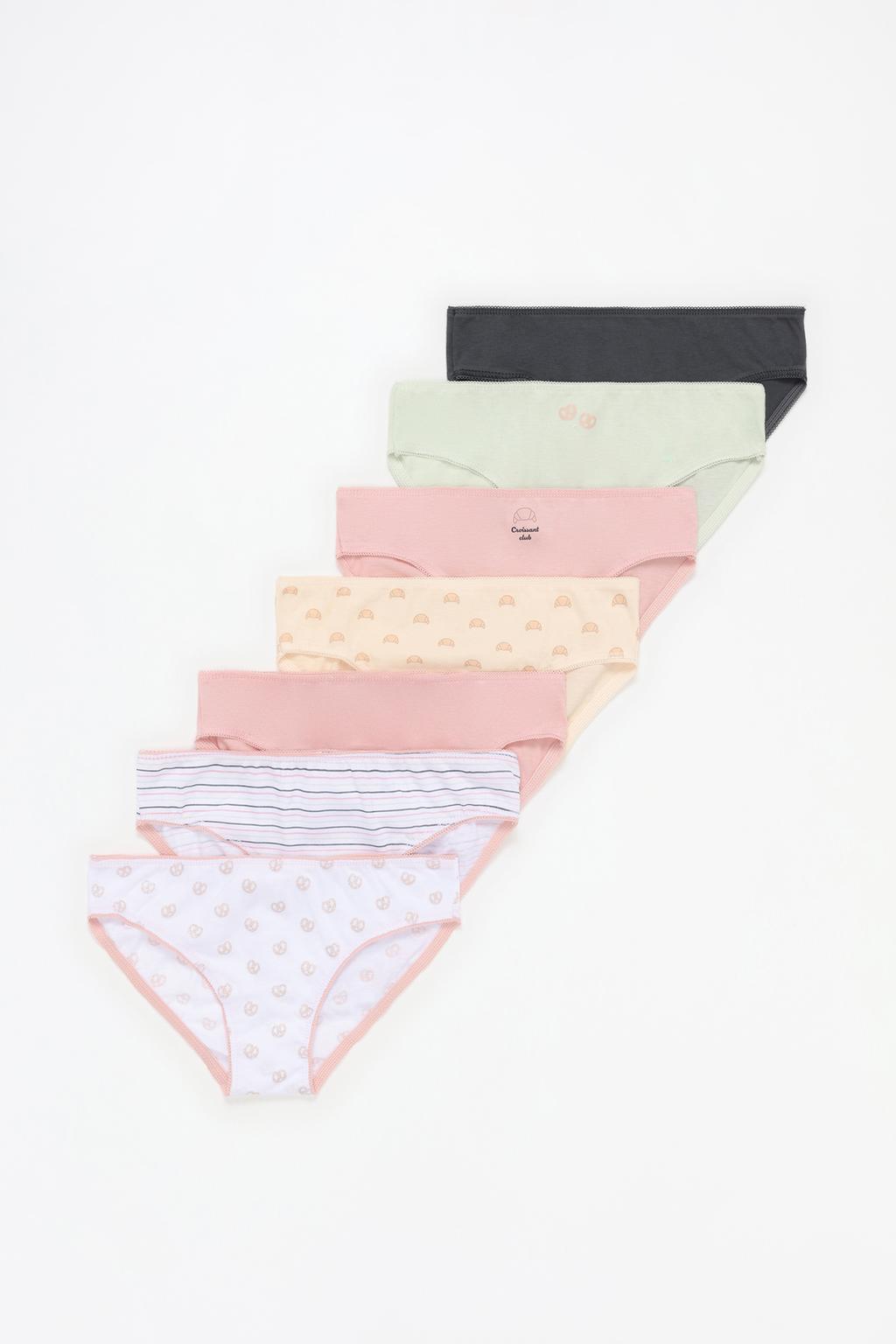 Pack of 7 pairs of pretzel print briefs