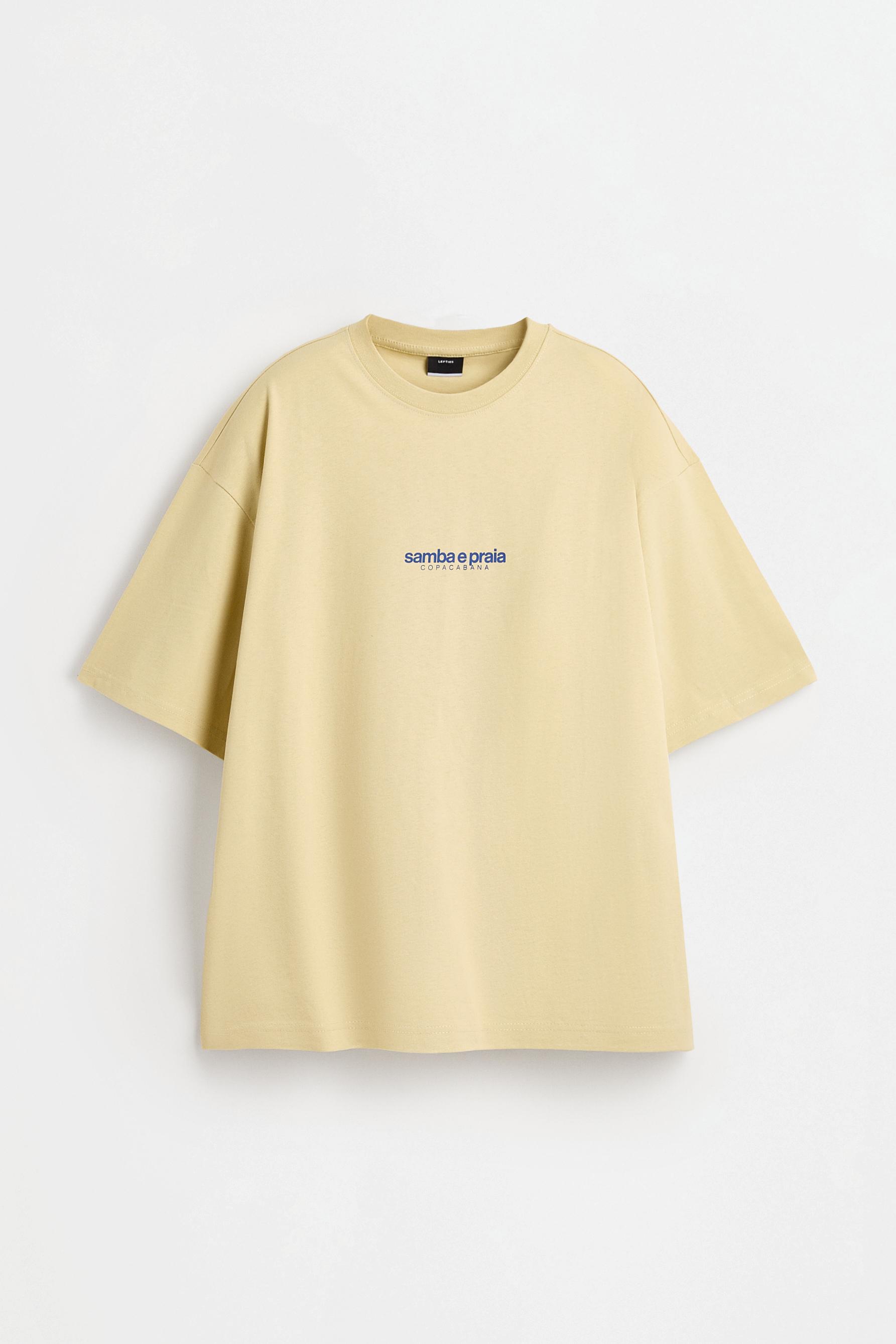 Cherry print T-shirt — PALE YELLOW