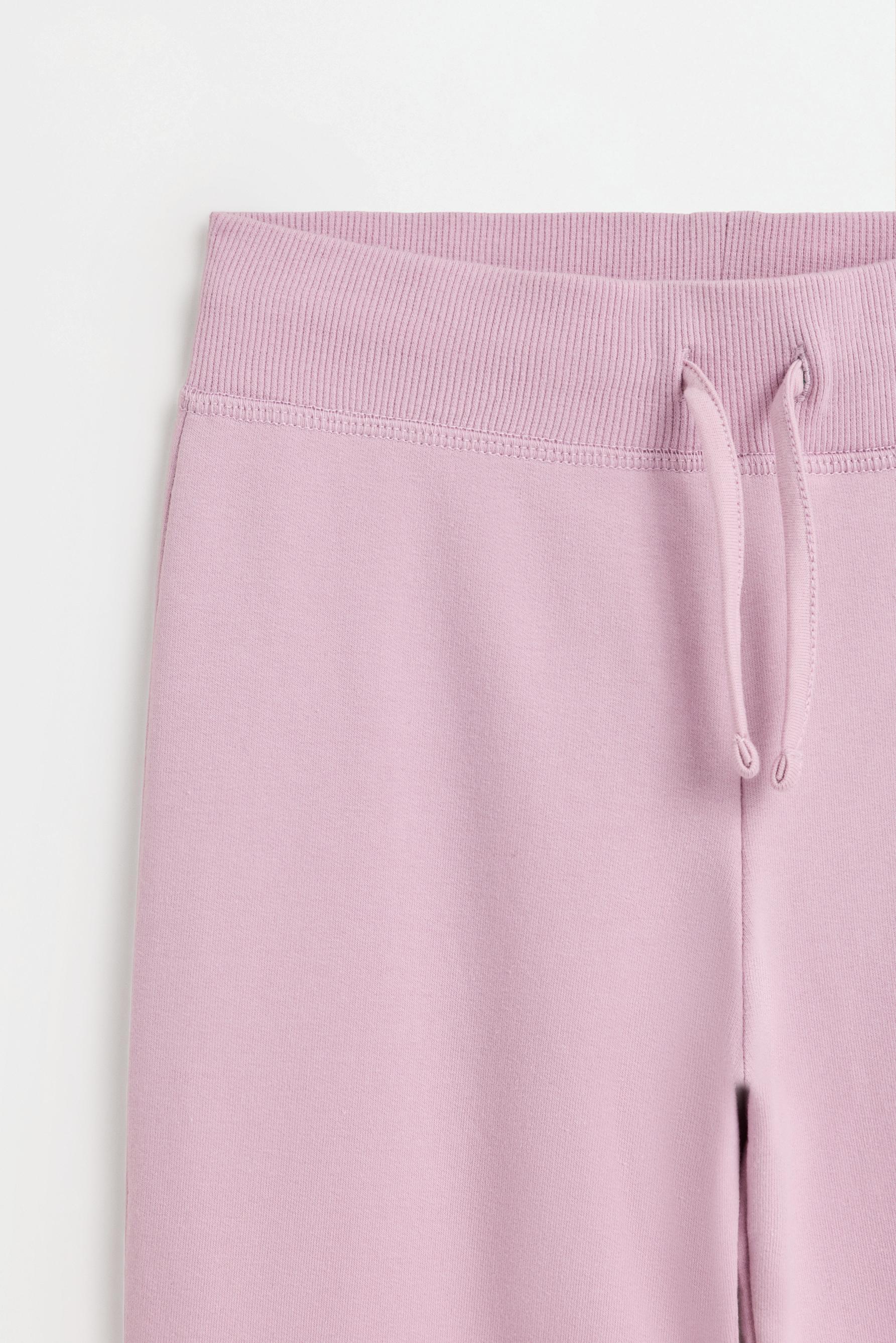 Star print fleece bell bottom leggings — PALE MAUVE