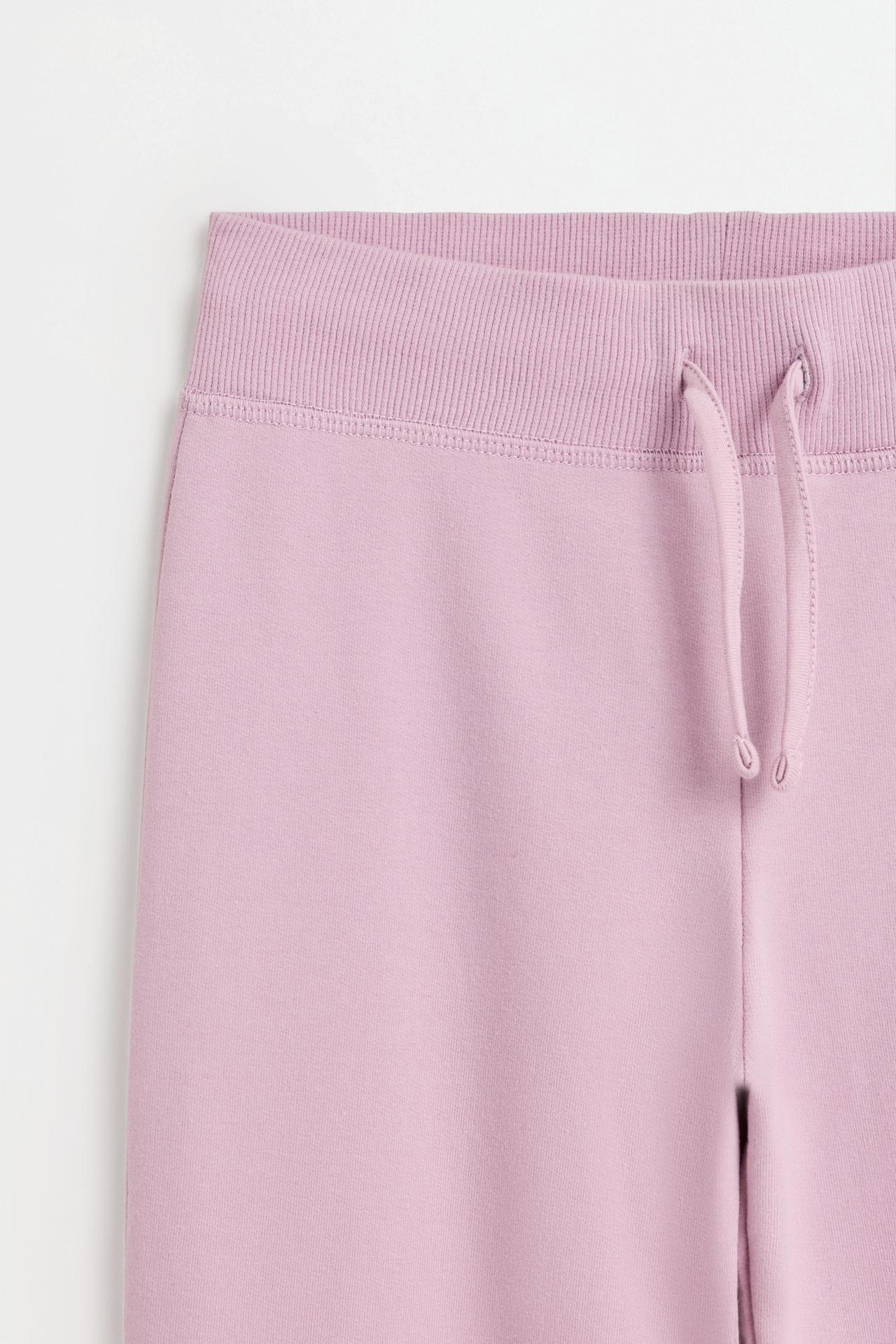 Star print fleece bell bottom leggings — PALE MAUVE