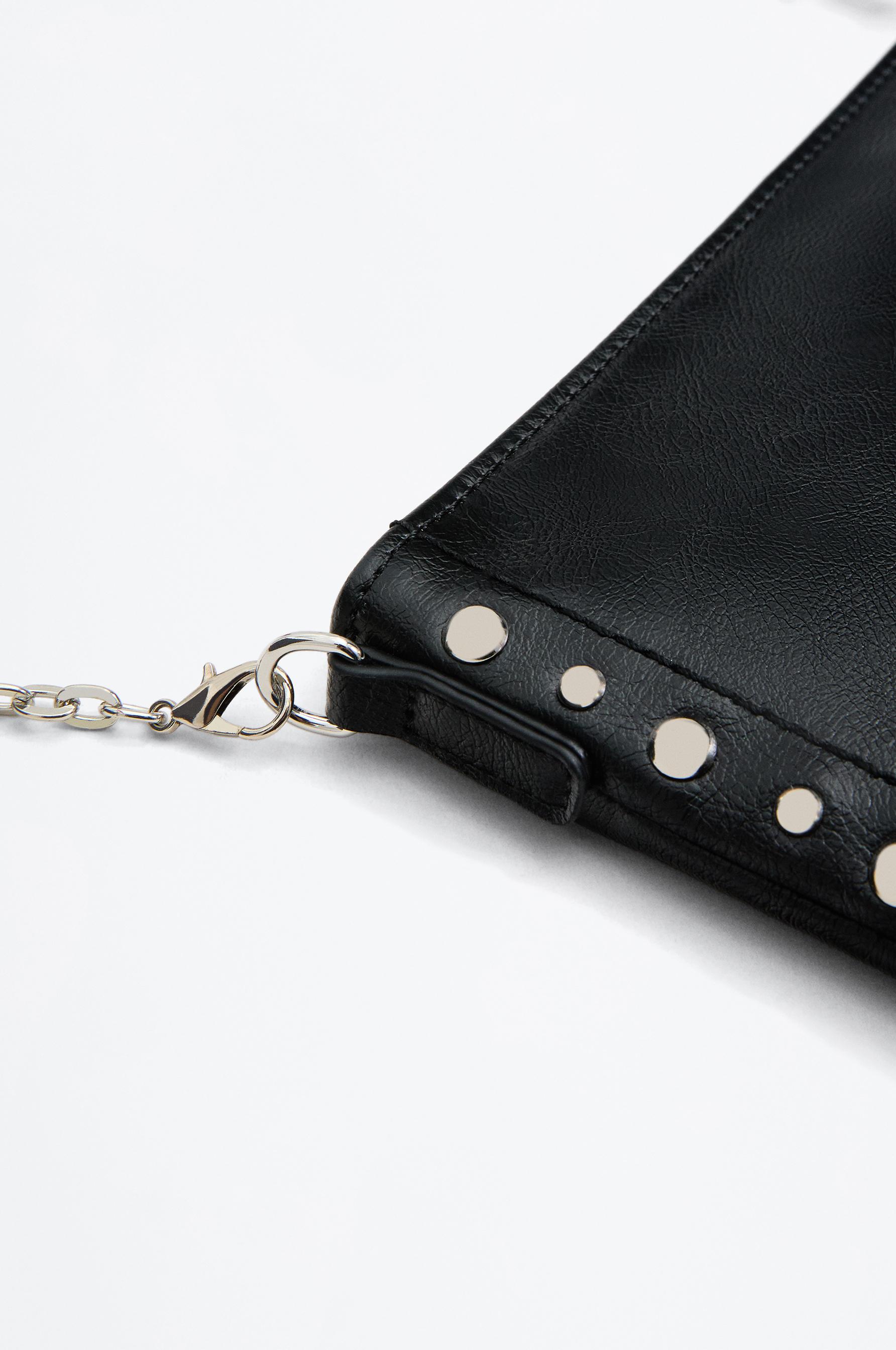 Crossbody bag with stud detail — BLACK