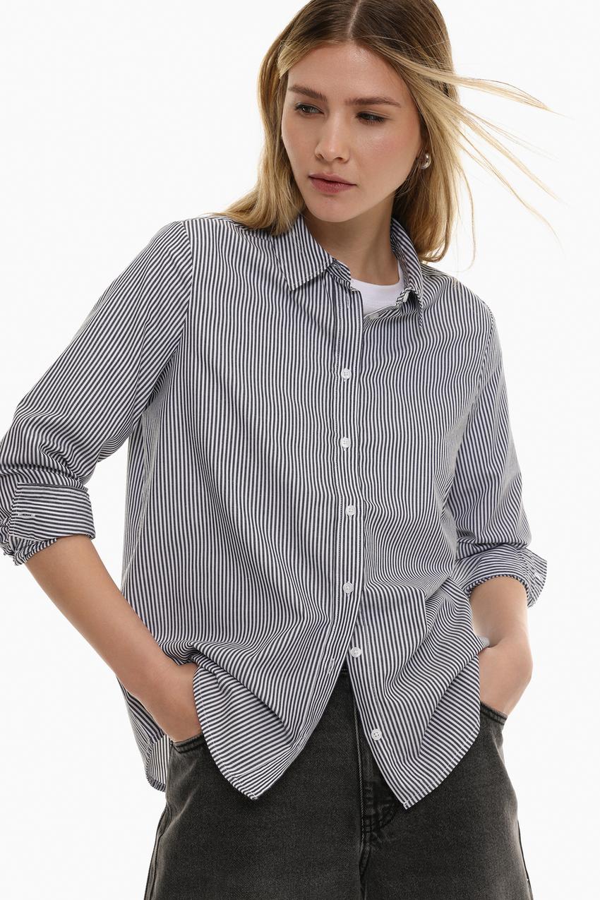 Camisa popelín Camisas Blusas ROPA Mujer Lefties ESPAÑA