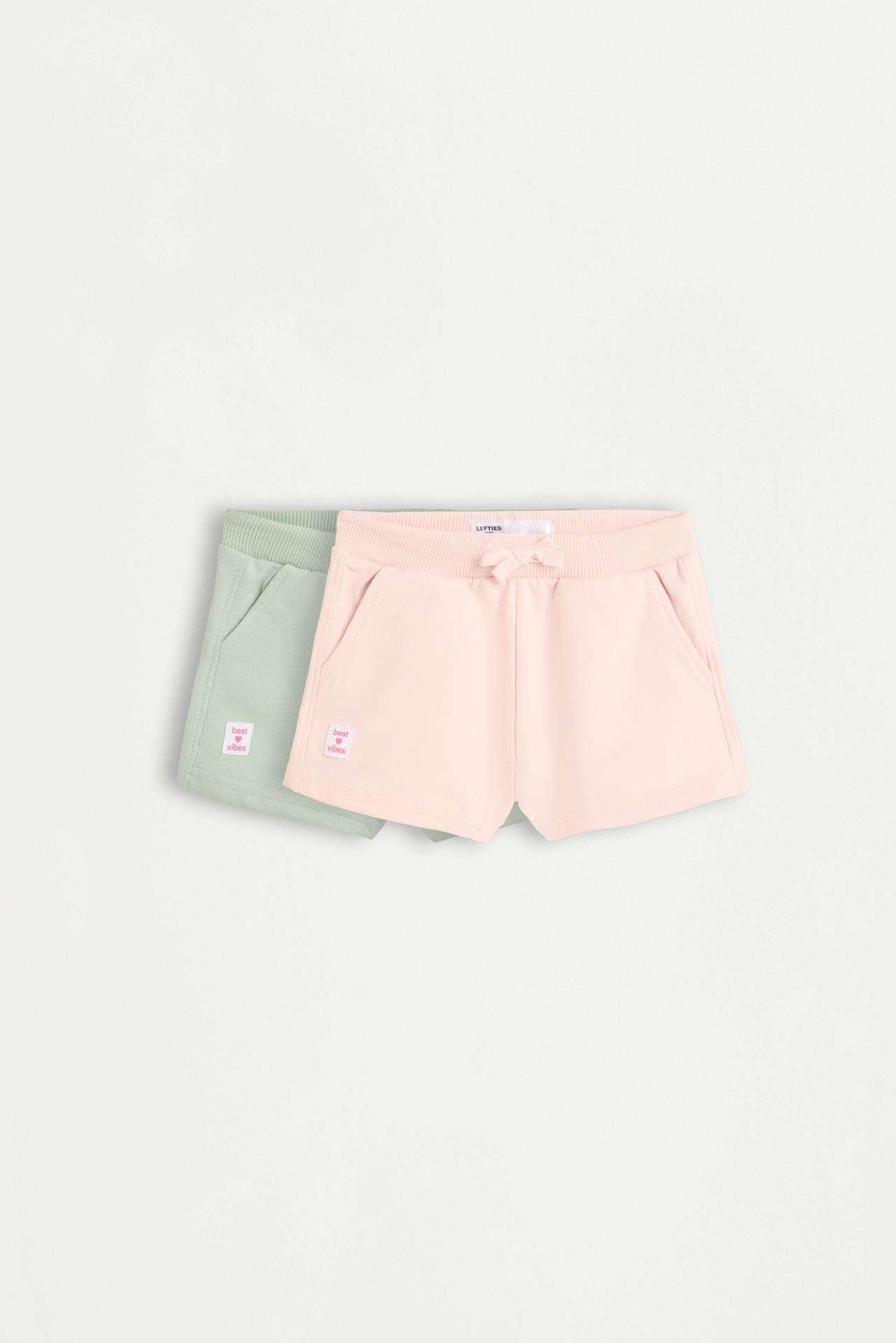 2-pack of plain shorts — PALE TURQUOISE