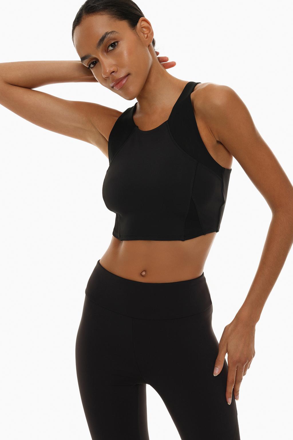 Racerback sports top with transparent detail