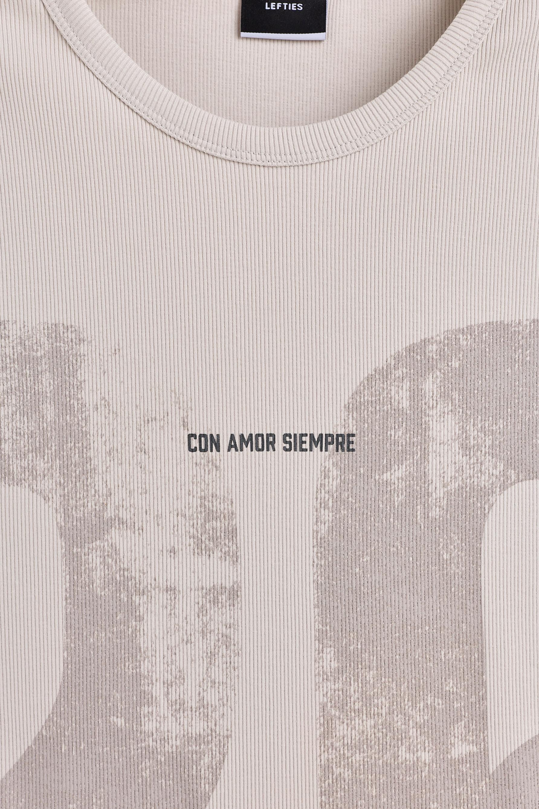 Text print vest top — STEEL