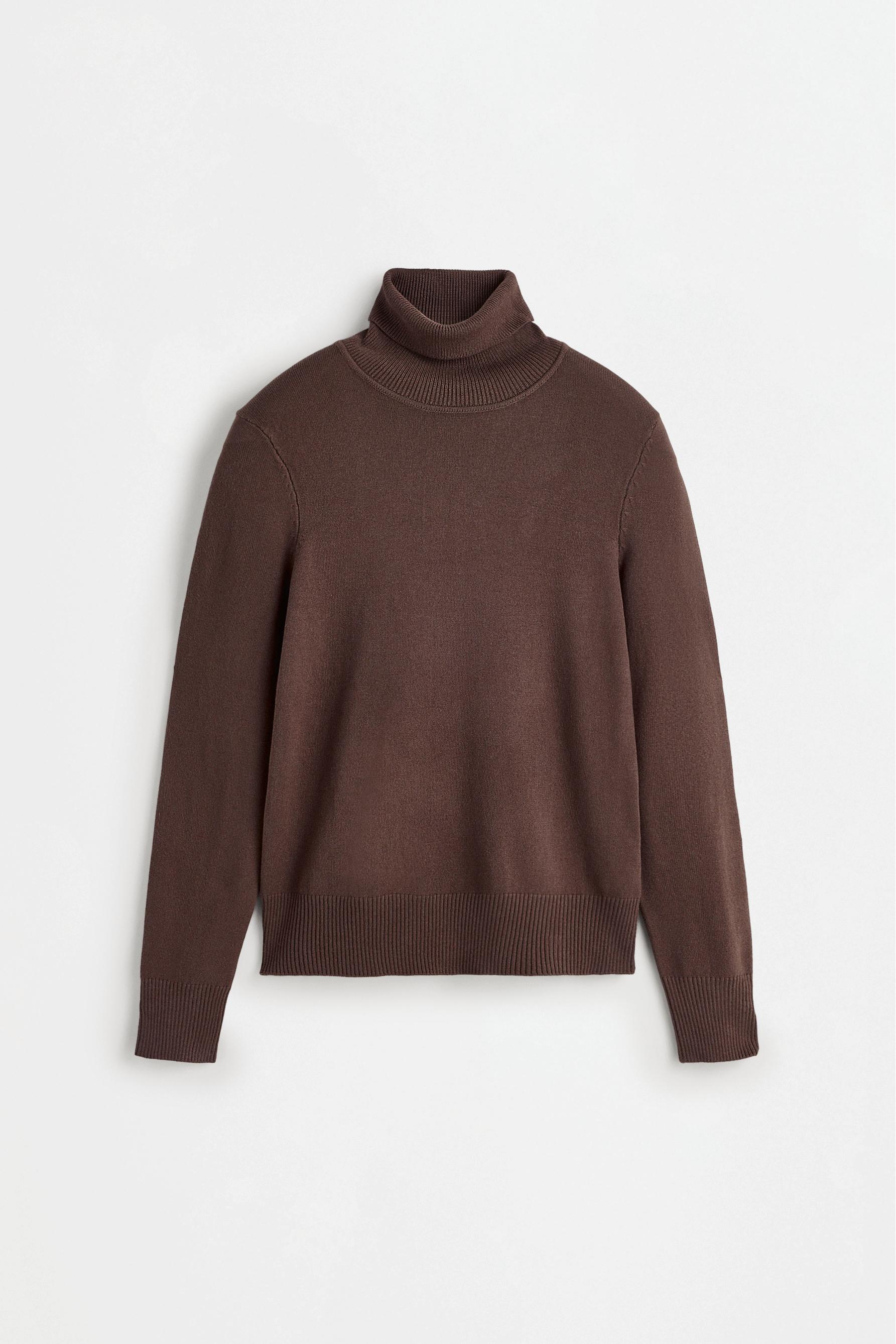 Roll neck sweater — TAUPE BROWN