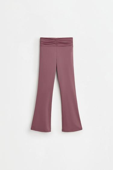Sports bell-bottom leggings — BURGUNDY 1