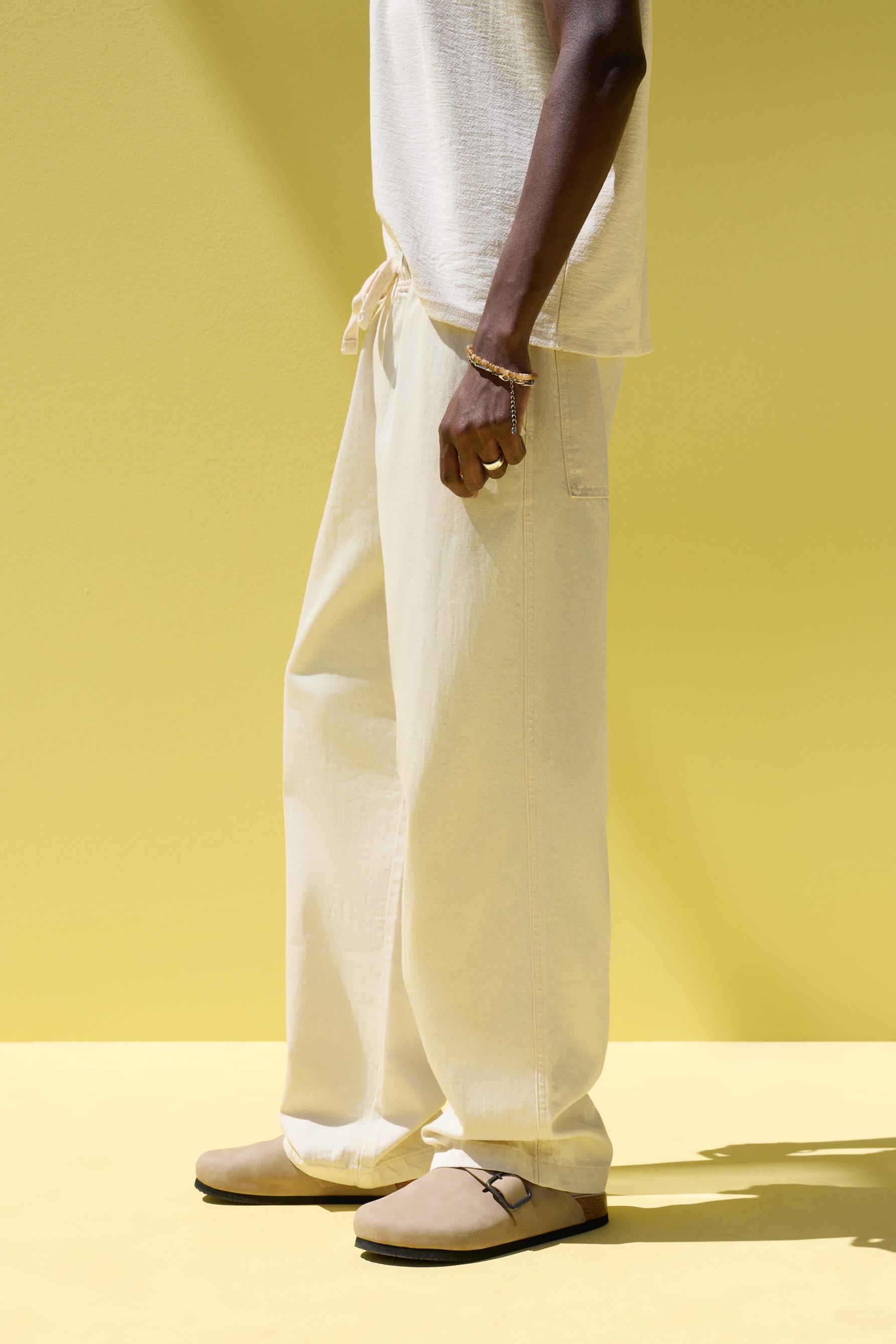 Baggy jogger jeans — ECRU