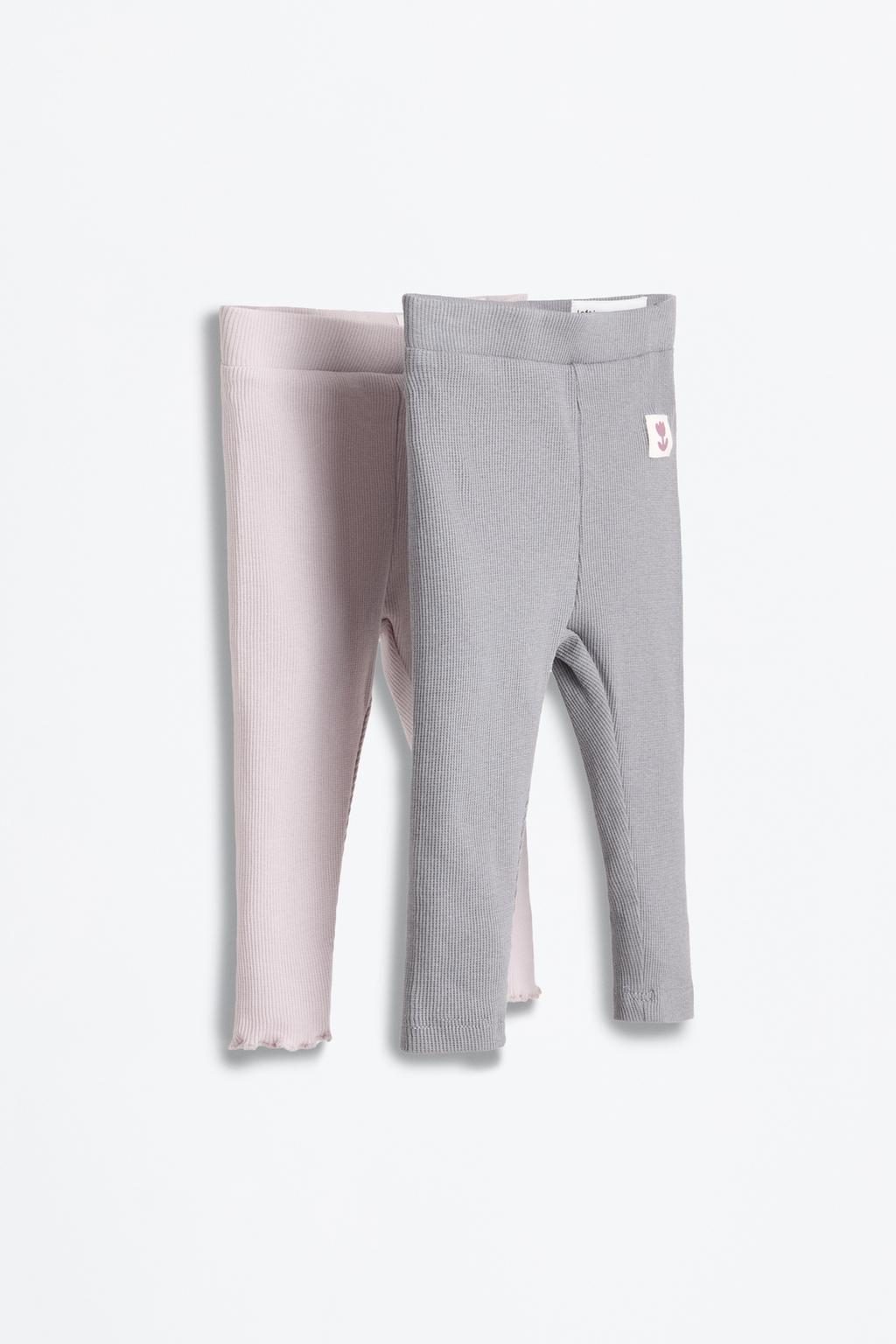 Pack de 2 leggings canalé