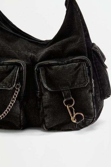Denim crossbody bag — BLACK 3