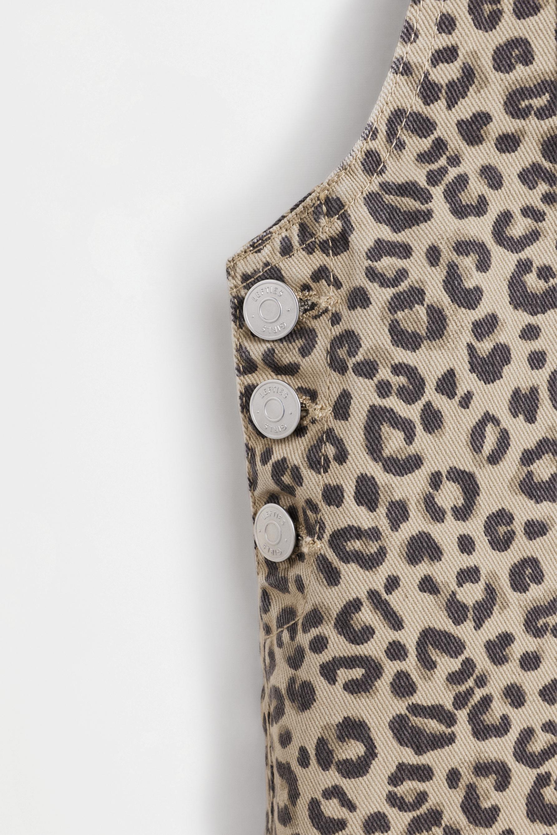 Animal print denim dungarees — MINK