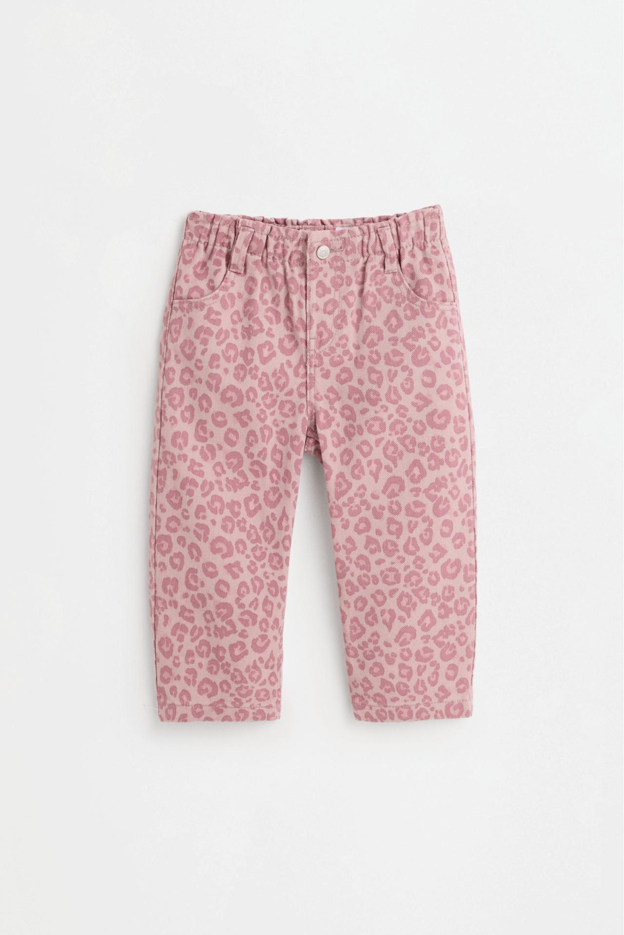 Animal print wide-leg trousers — MEDIUM PINK