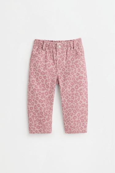 Animal print wide-leg trousers — MEDIUM PINK 2