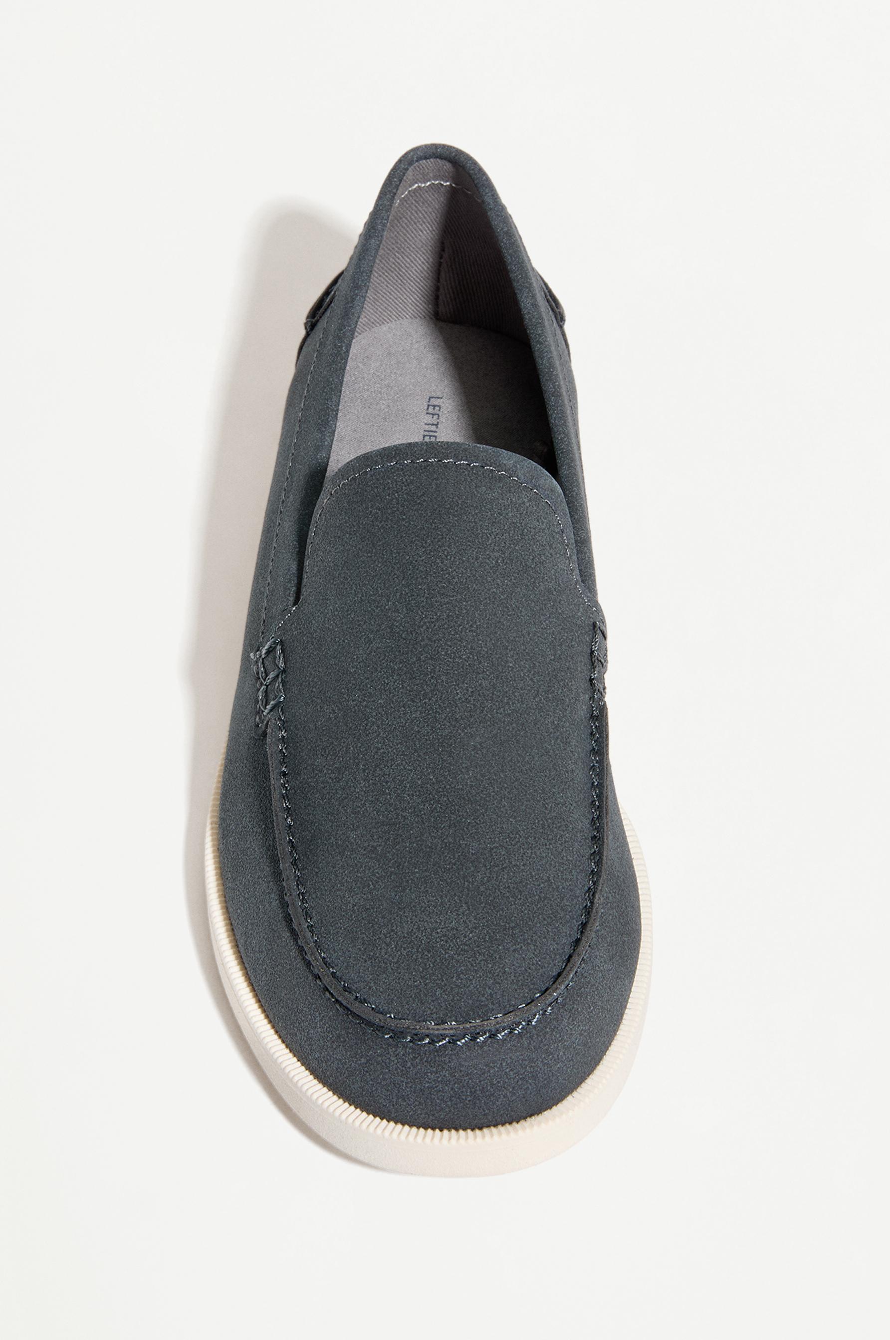 Faux suede loafers — BLUE