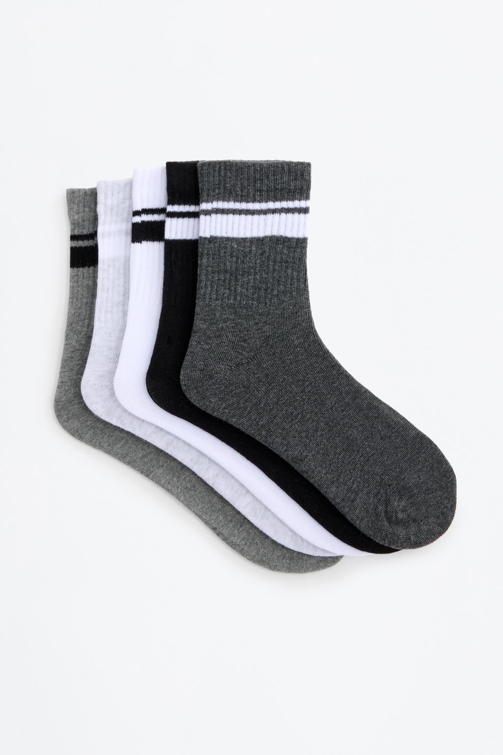 5-pack of long ankle socks