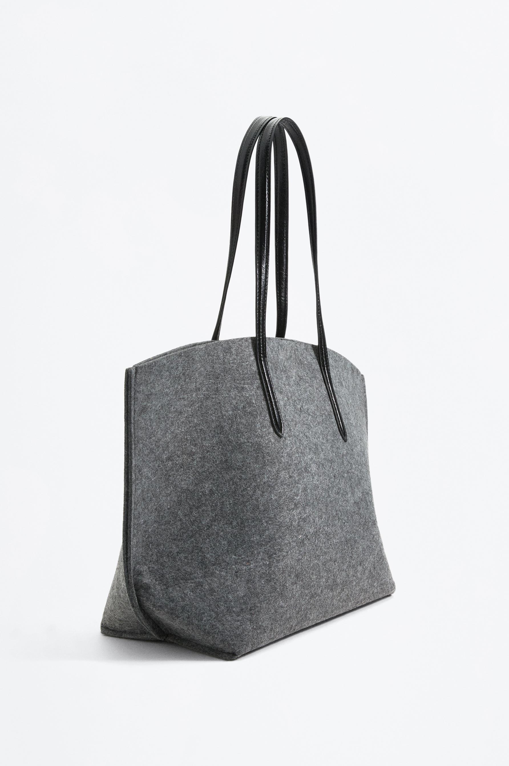 Felt shopper bag — GREY