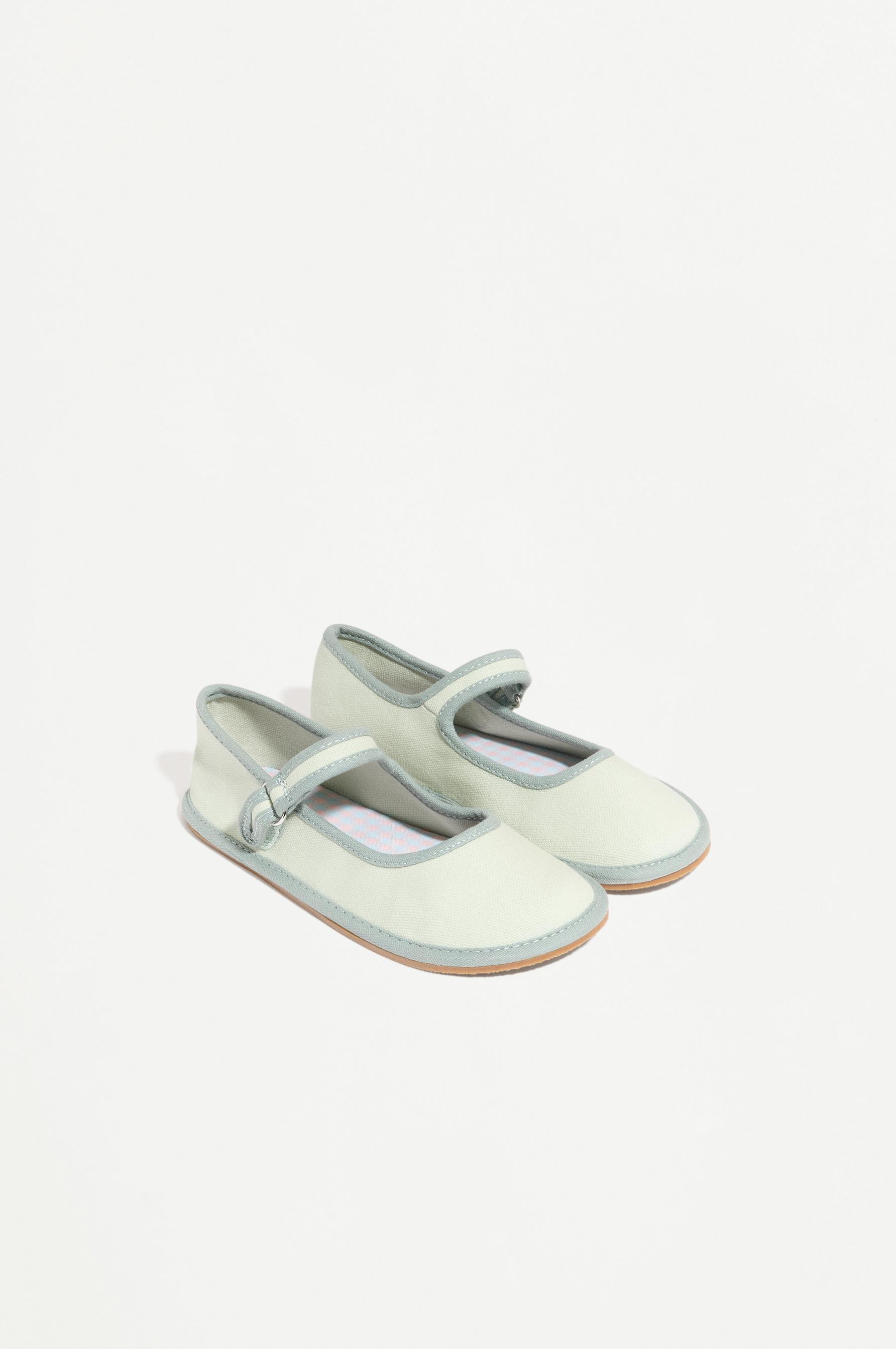 BAREFOOT MARY JANE FLATS — MINT GREEN