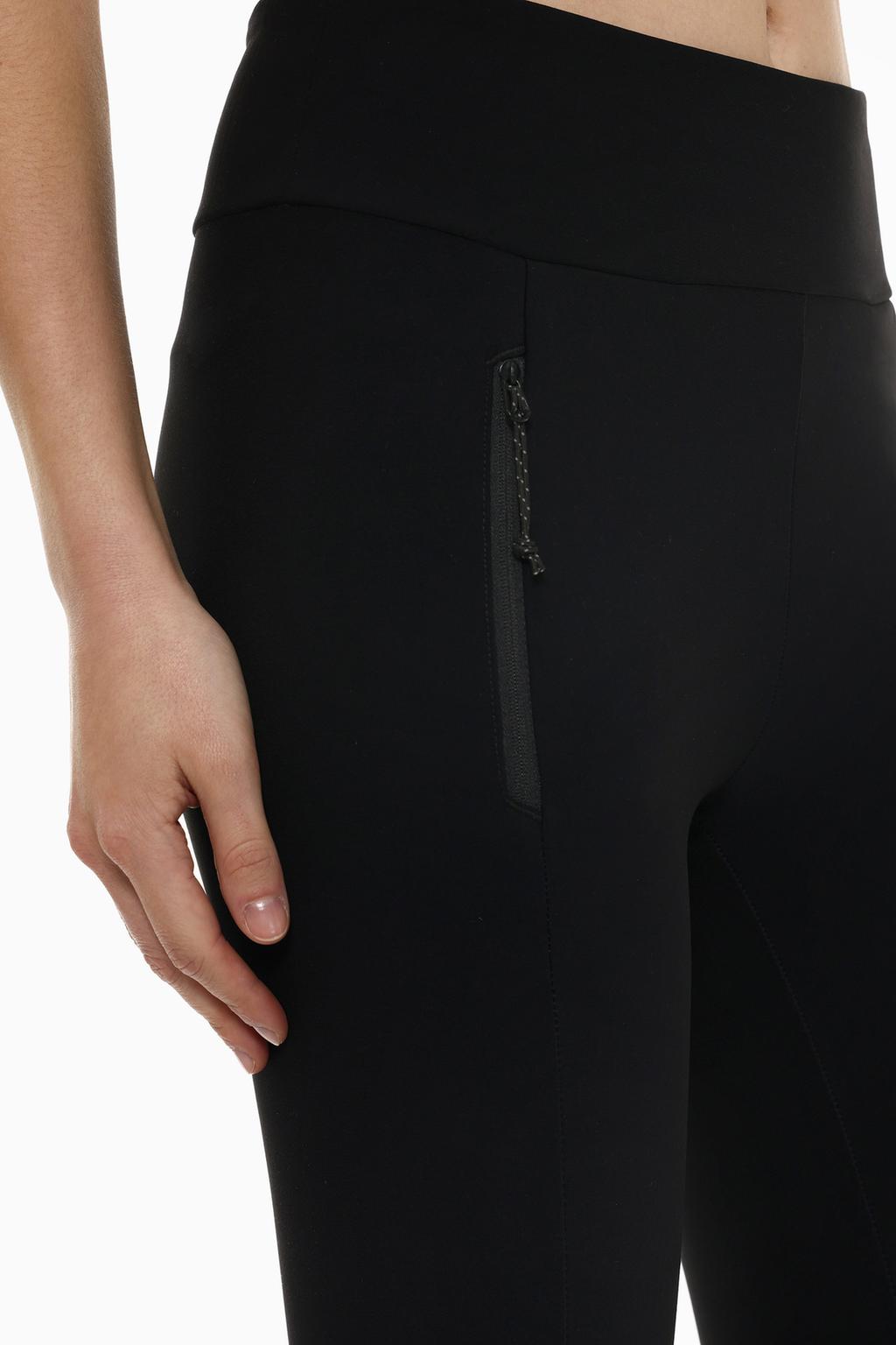 Sports leggings with zips