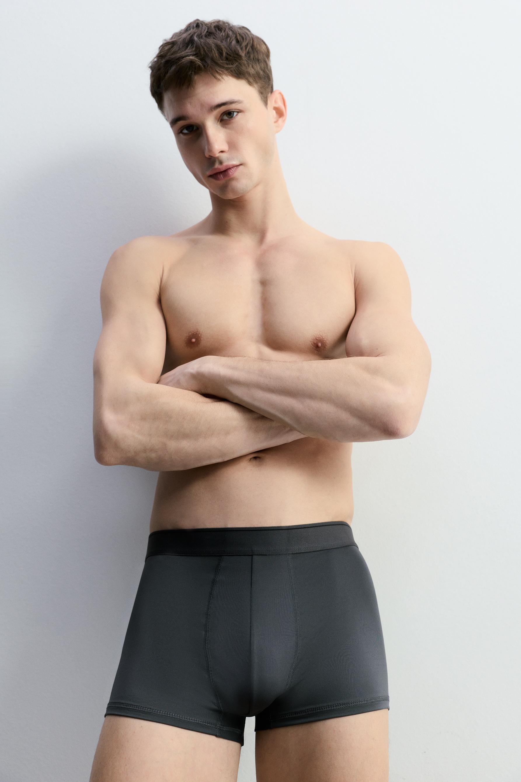 Microfibre boxers (Pack 3) — KHAKI