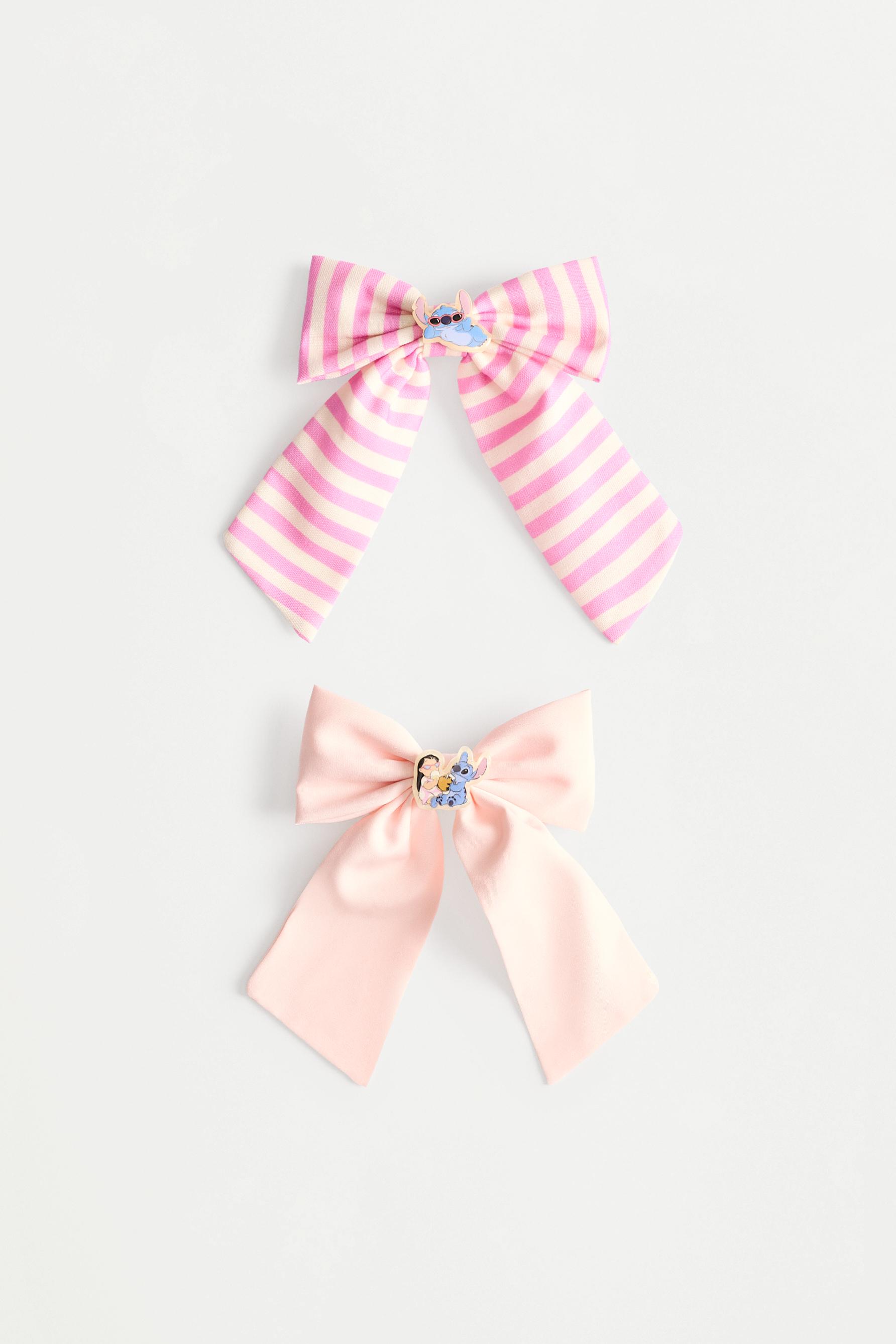 Large Lilo & Stitch ©Disney bows (Pack of 2) — PINK