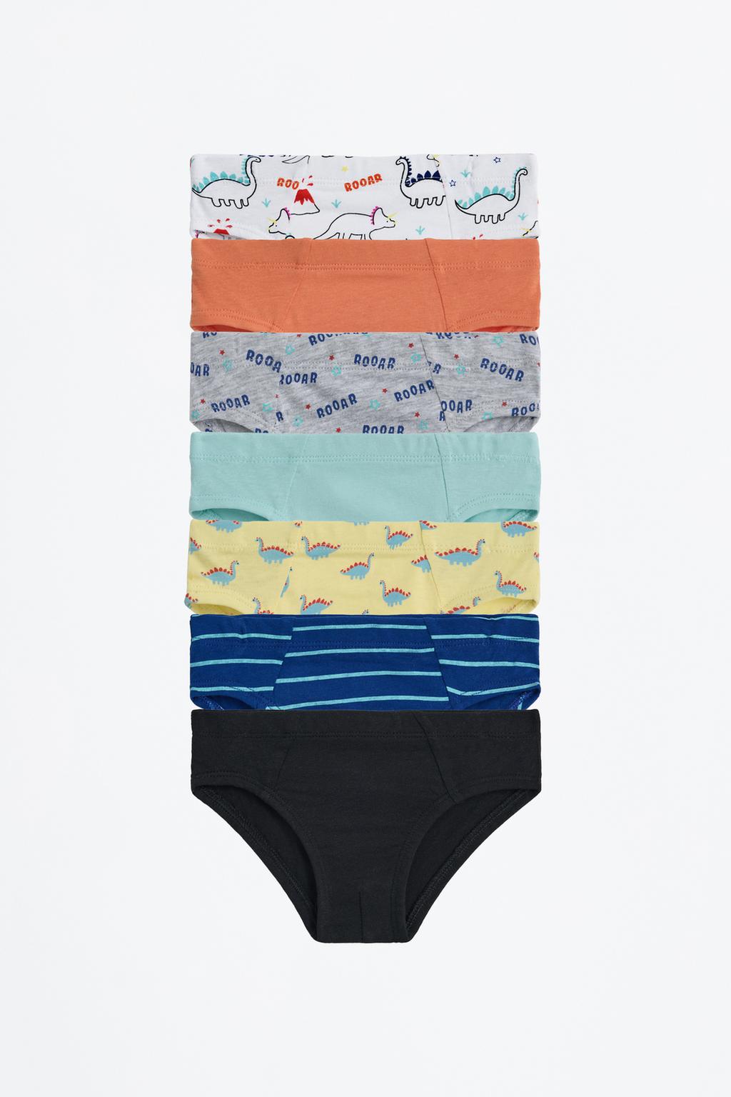 7-pack of dinosaur briefs