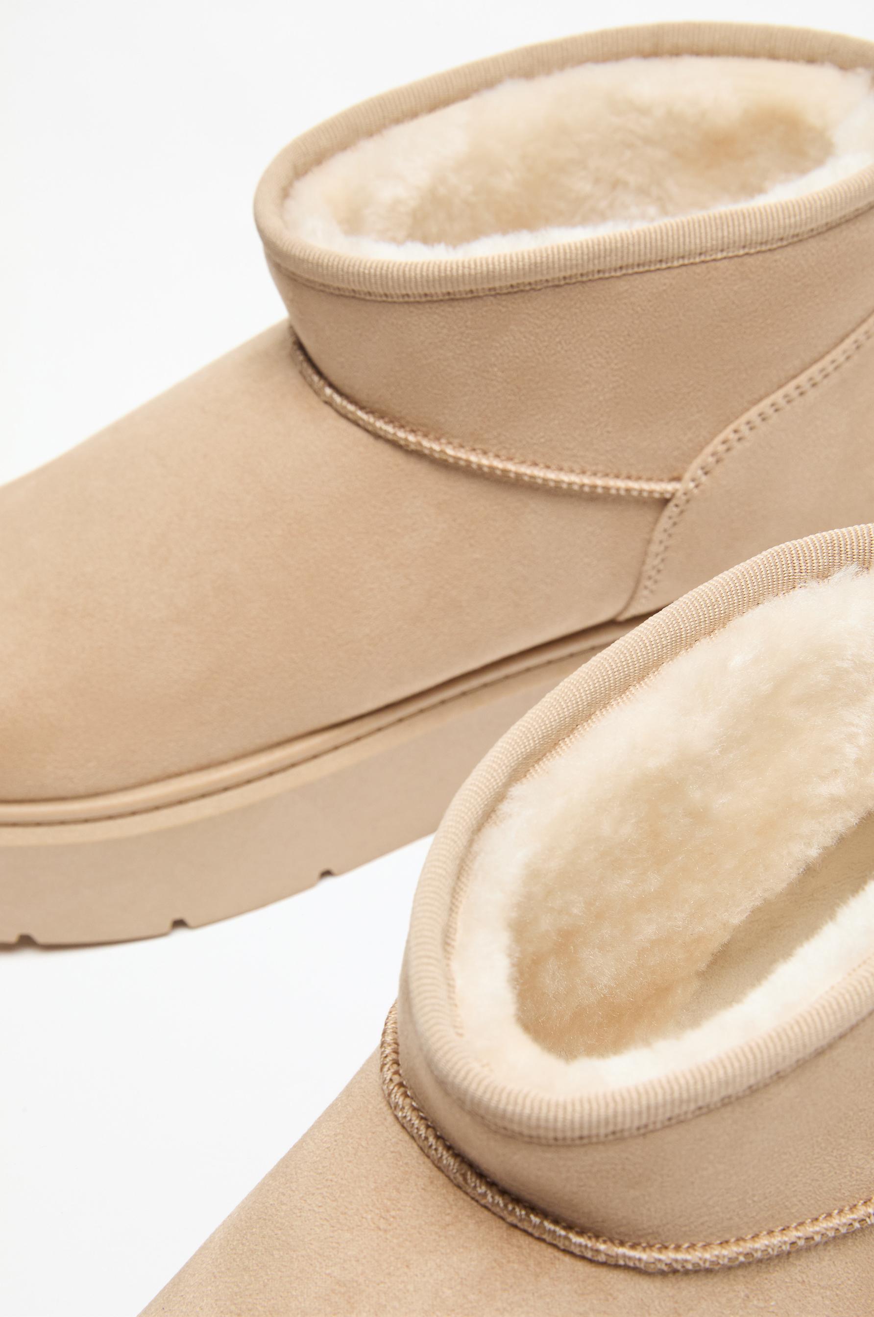 Platform fur ankle boot — BROWN (alternate view)