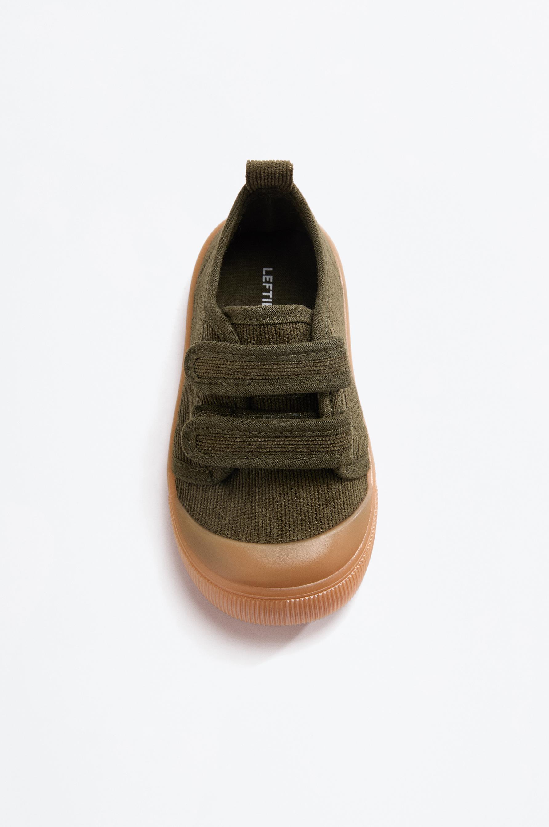 Corduroy toecap slippers — KHAKI