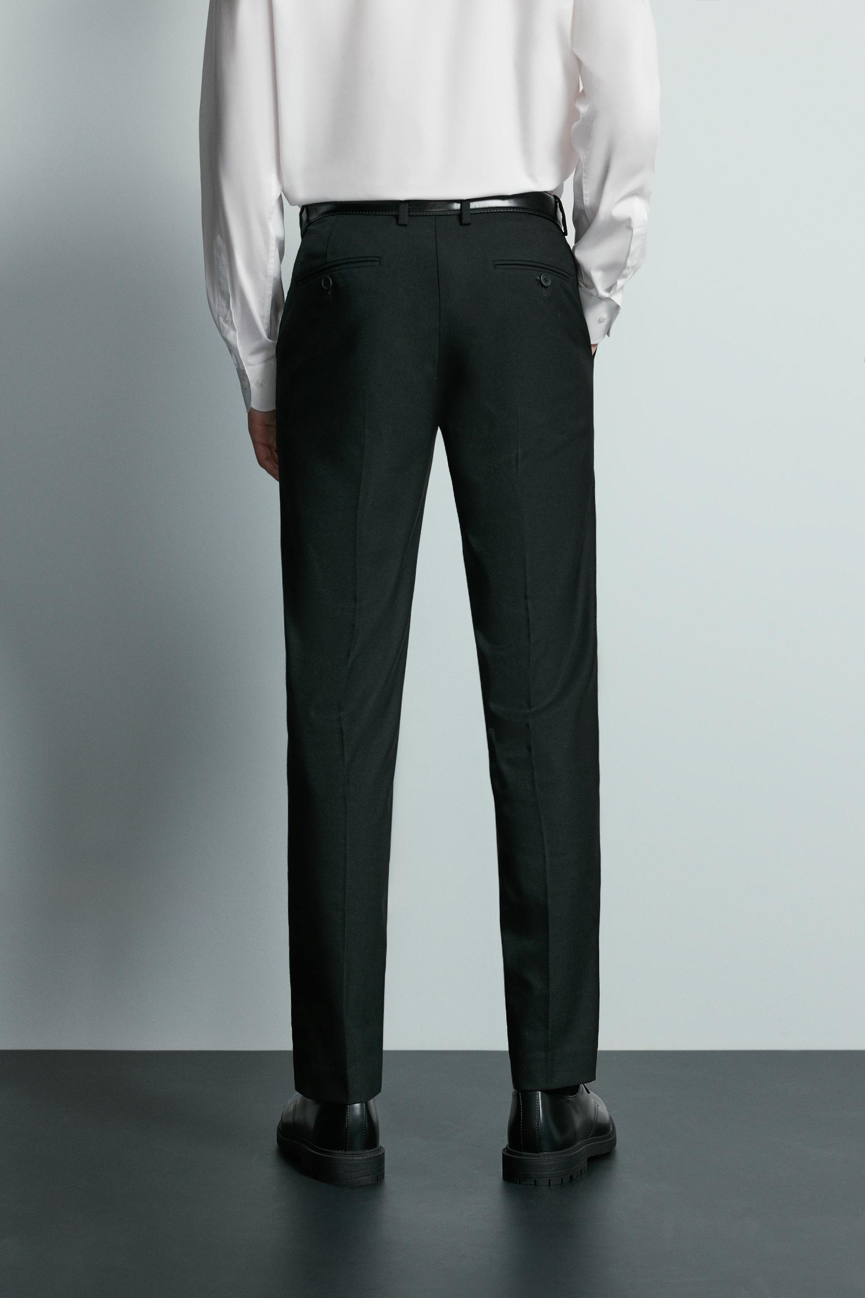 Slim fit suit trousers — BLACK