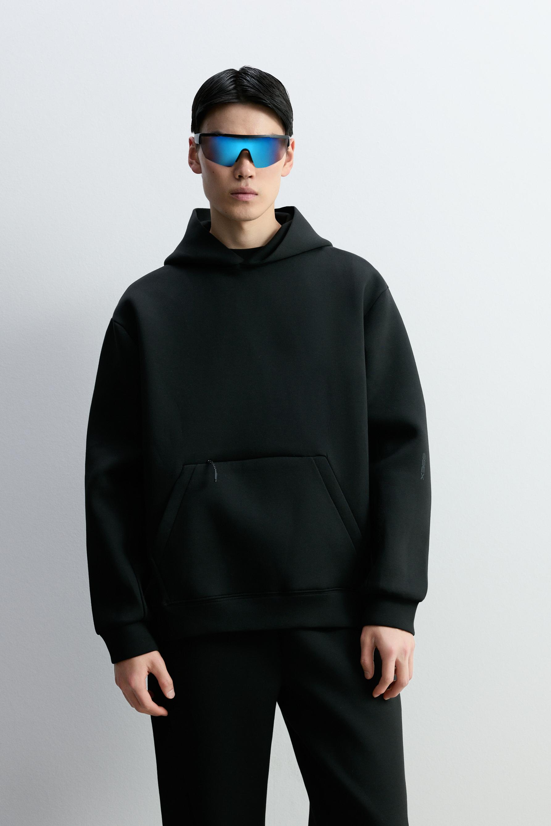 Sudadera capucha efecto neopreno X-365