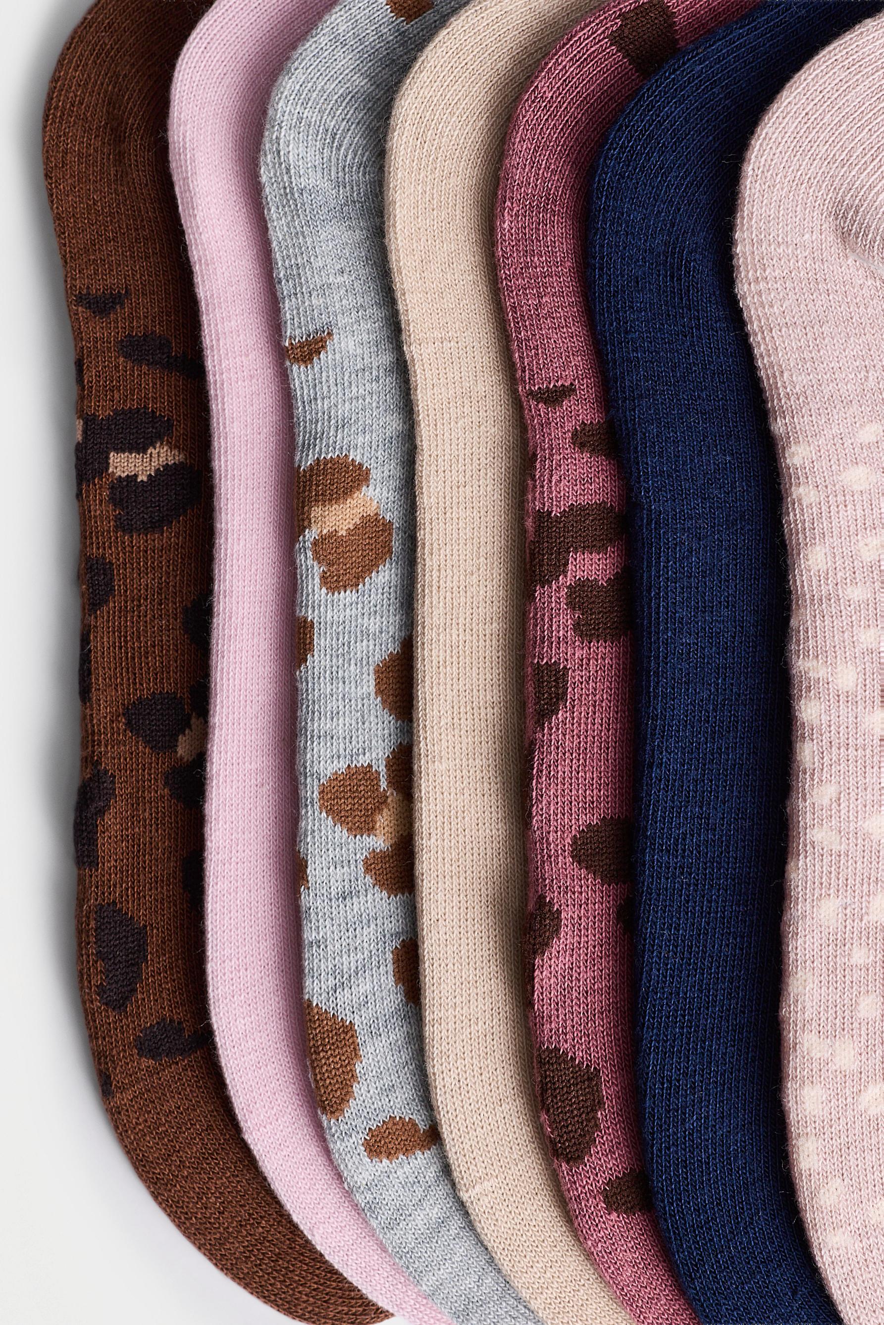 Mixed long socks (7-pack) — LEOPARD PRINT
