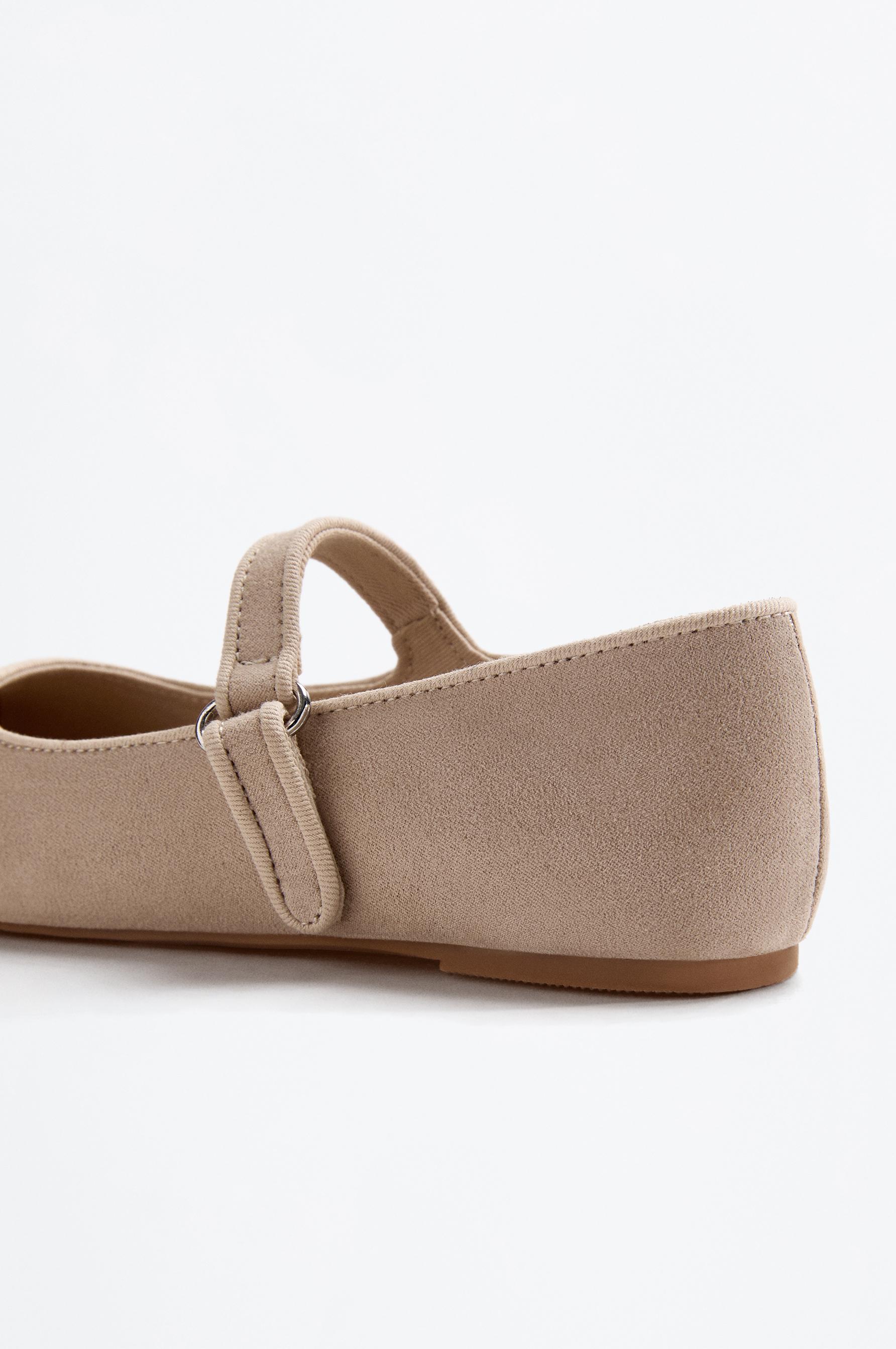 Mary Jane ballerina flat — ECRU