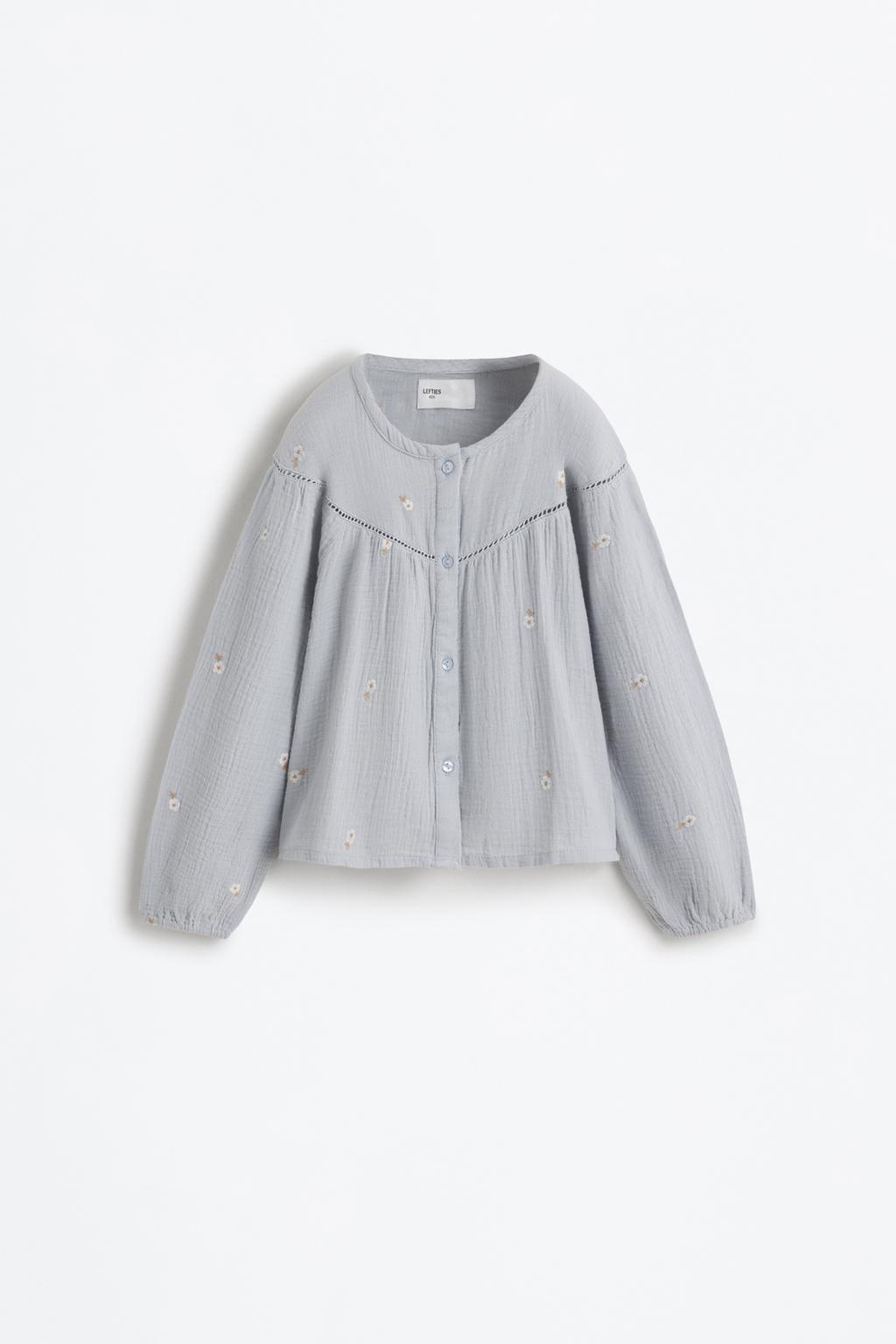 Cămașă brodată, texturată