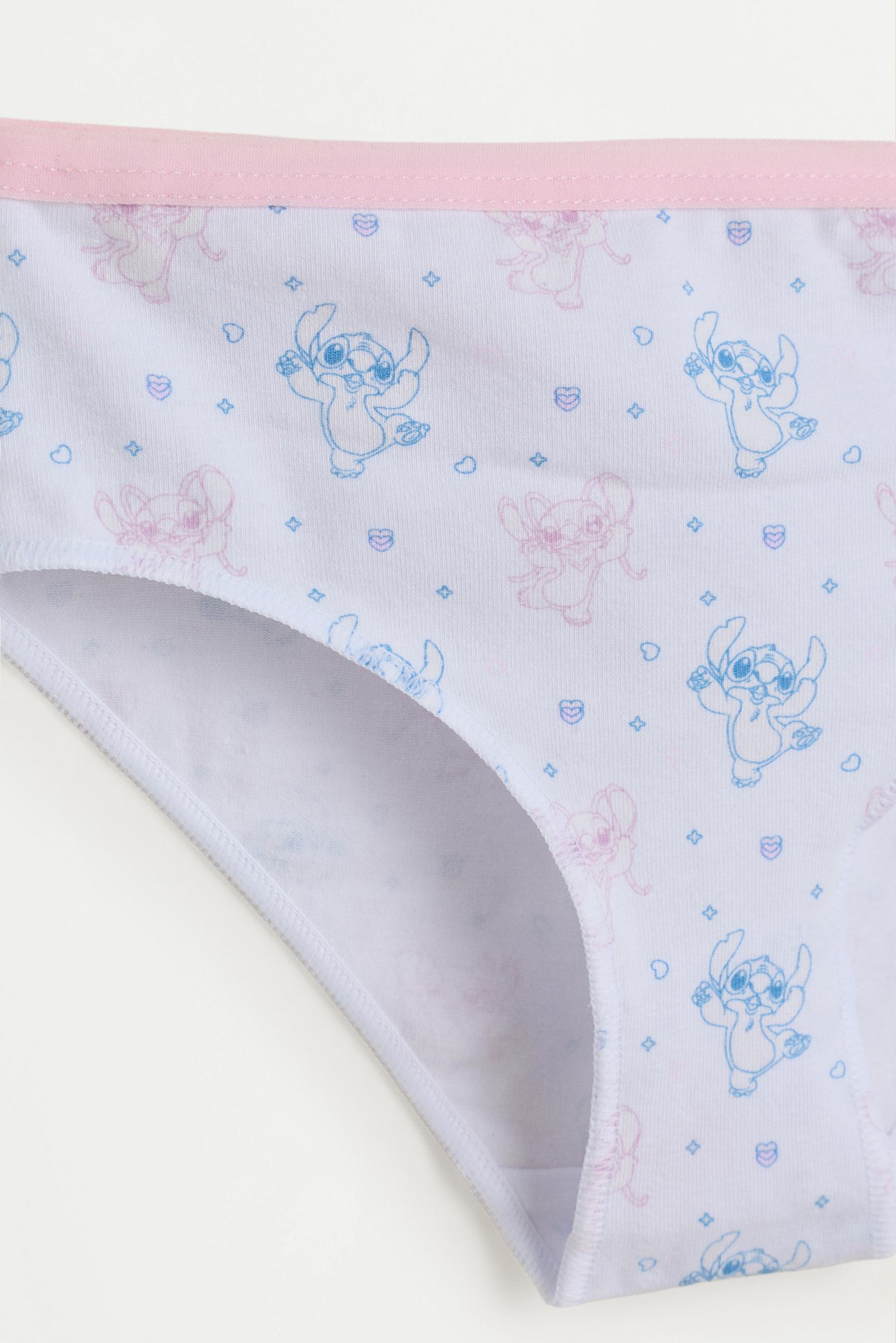Stitch & Angel ©Disney Briefs (5-Pack) — WHITE/SKY BLUE
