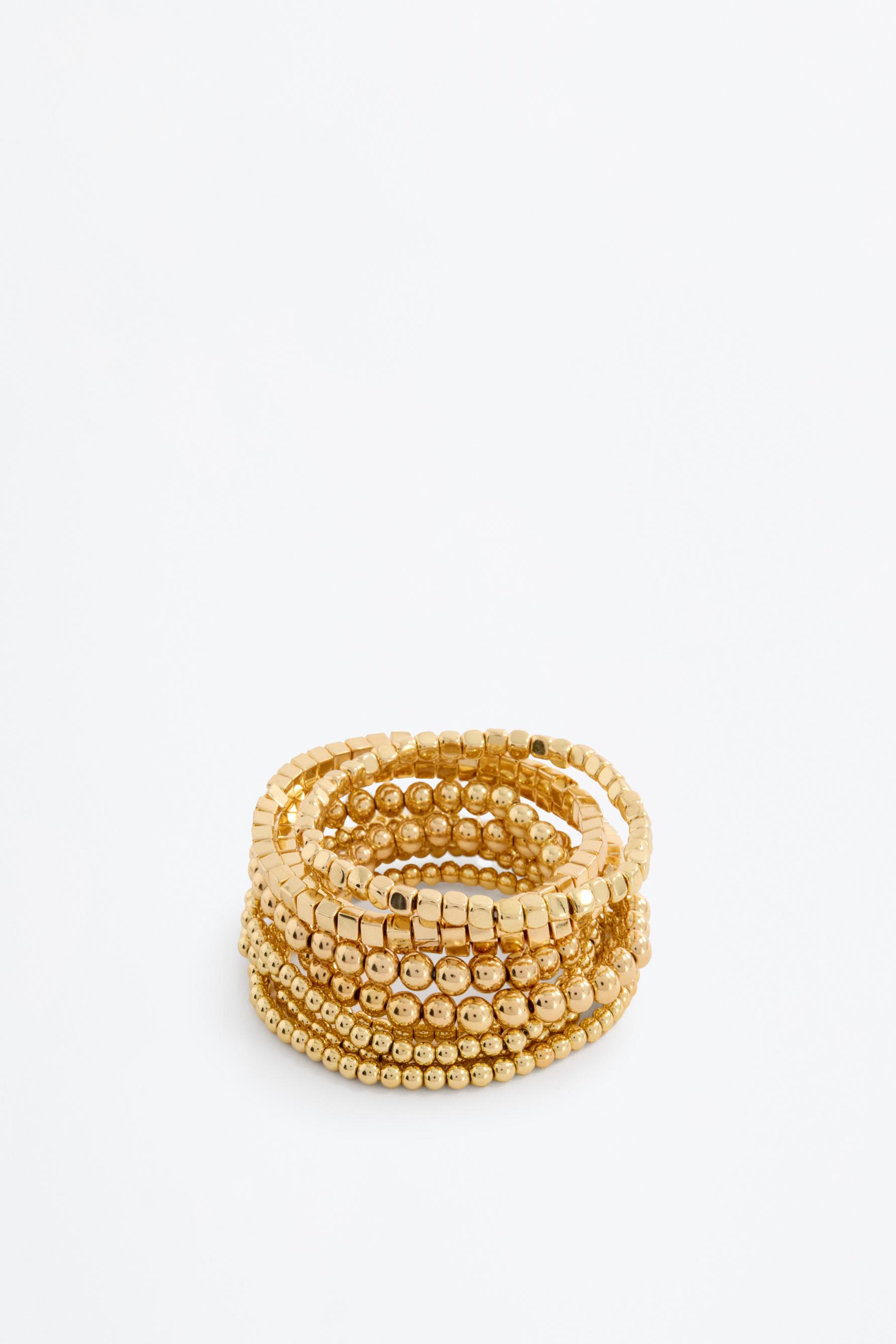 Pack of 9 assorted bracelets — GOLD