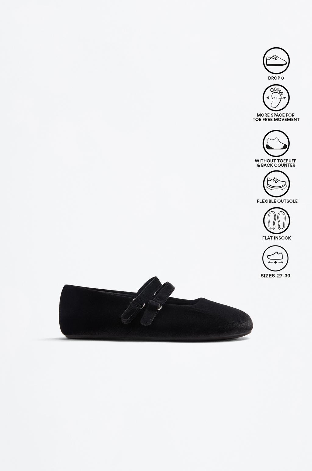 Barefoot Mary Jane ballerina flats