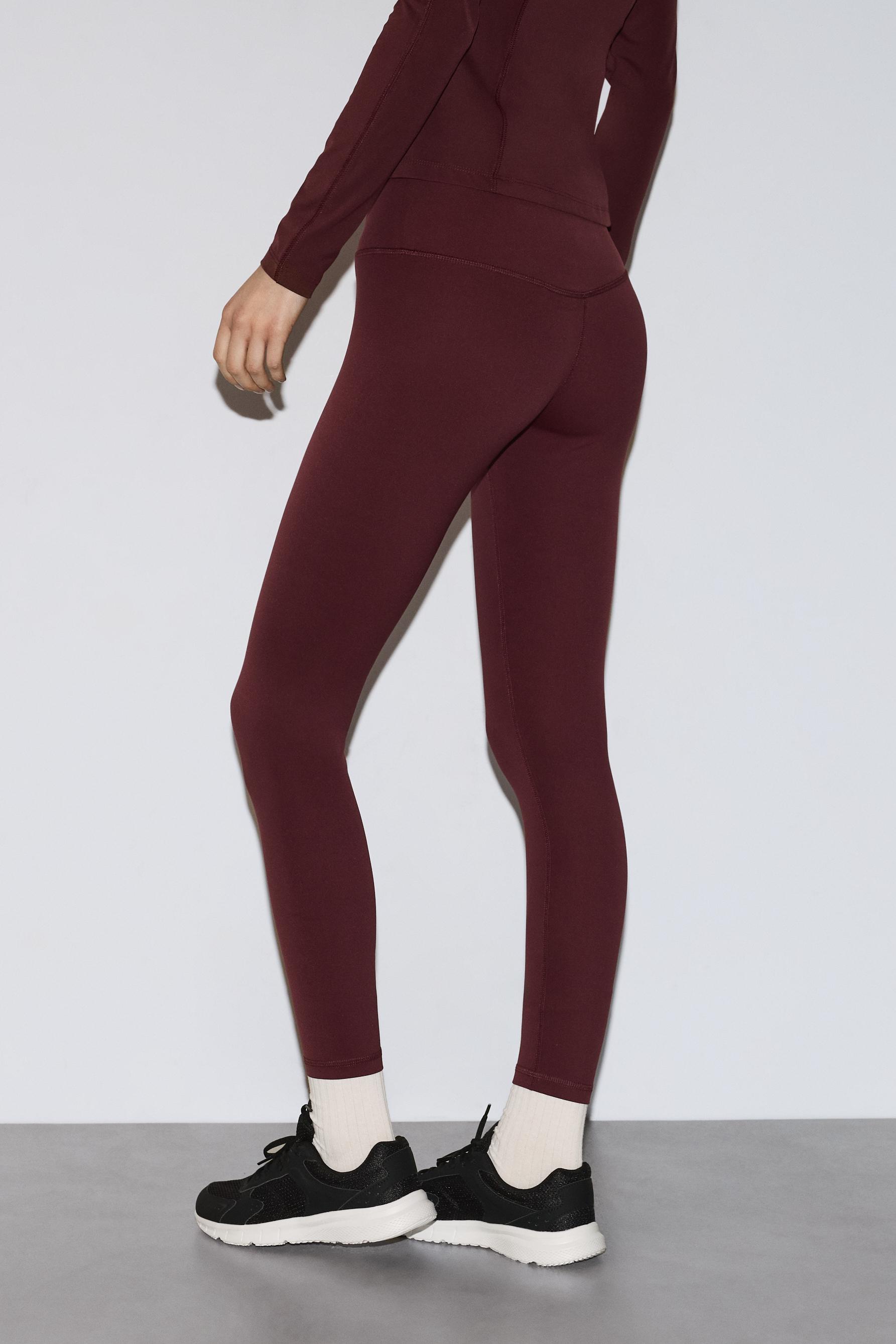 Basic sports leggings — WINE